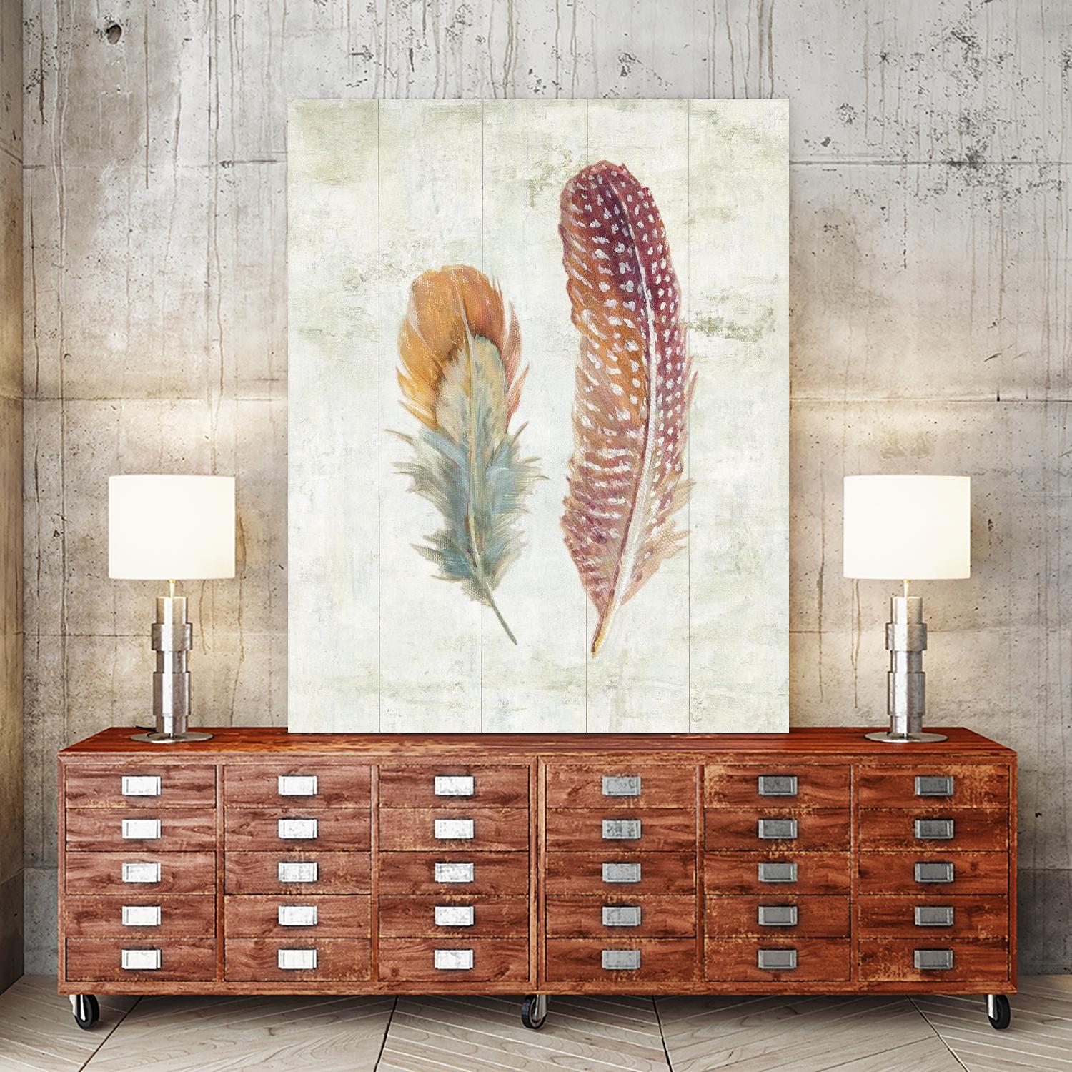Natural Flora XI Bold Feathers by Danhui Nai on GIANT ART - beige contemporary