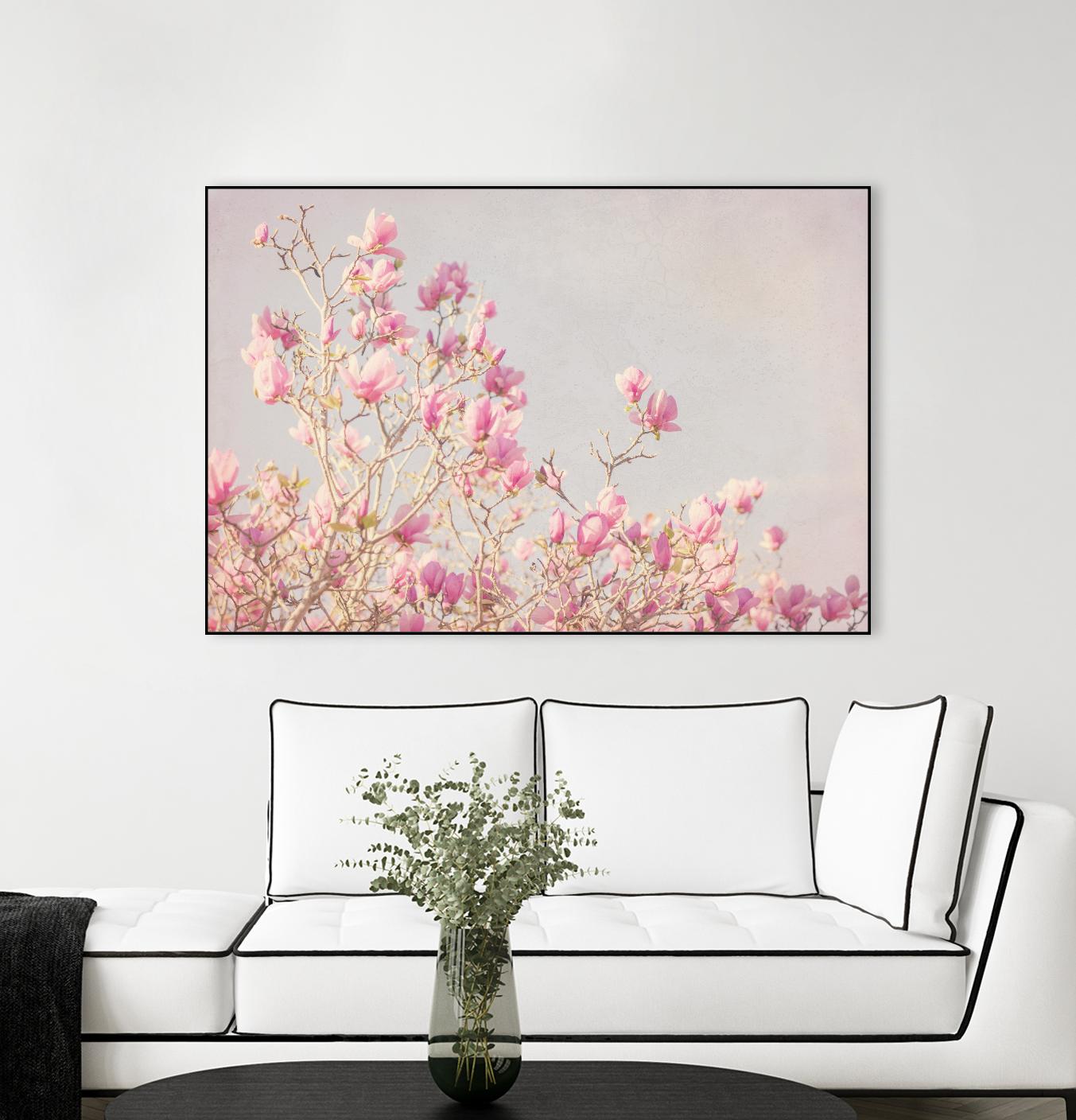 Pink Tree Tops I by Elizabeth Urquhart on GIANT ART - beige floral