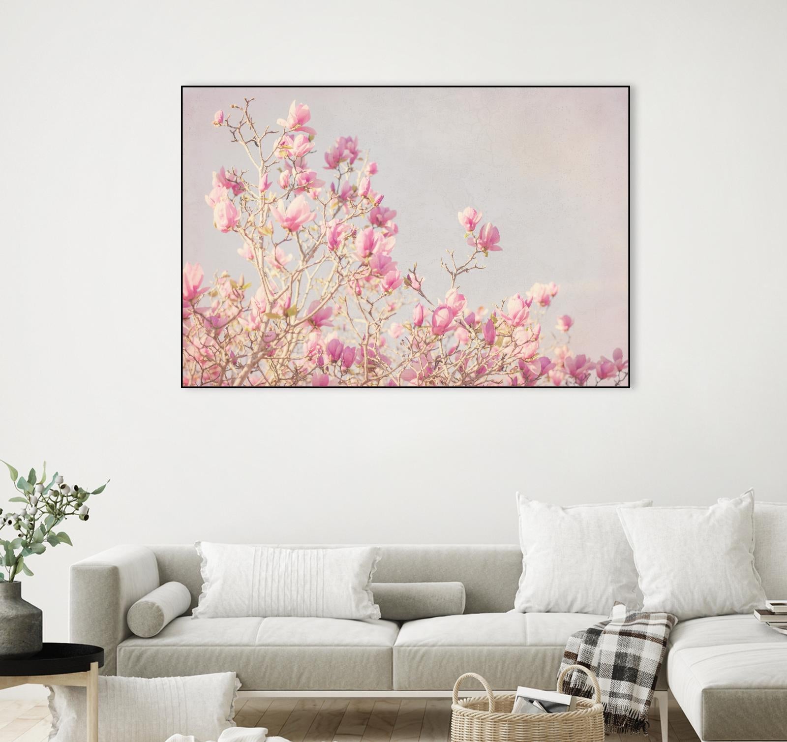 Pink Tree Tops I by Elizabeth Urquhart on GIANT ART - beige floral