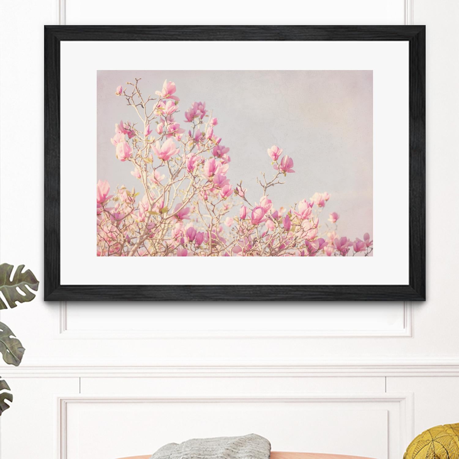 Pink Tree Tops I by Elizabeth Urquhart on GIANT ART - beige floral