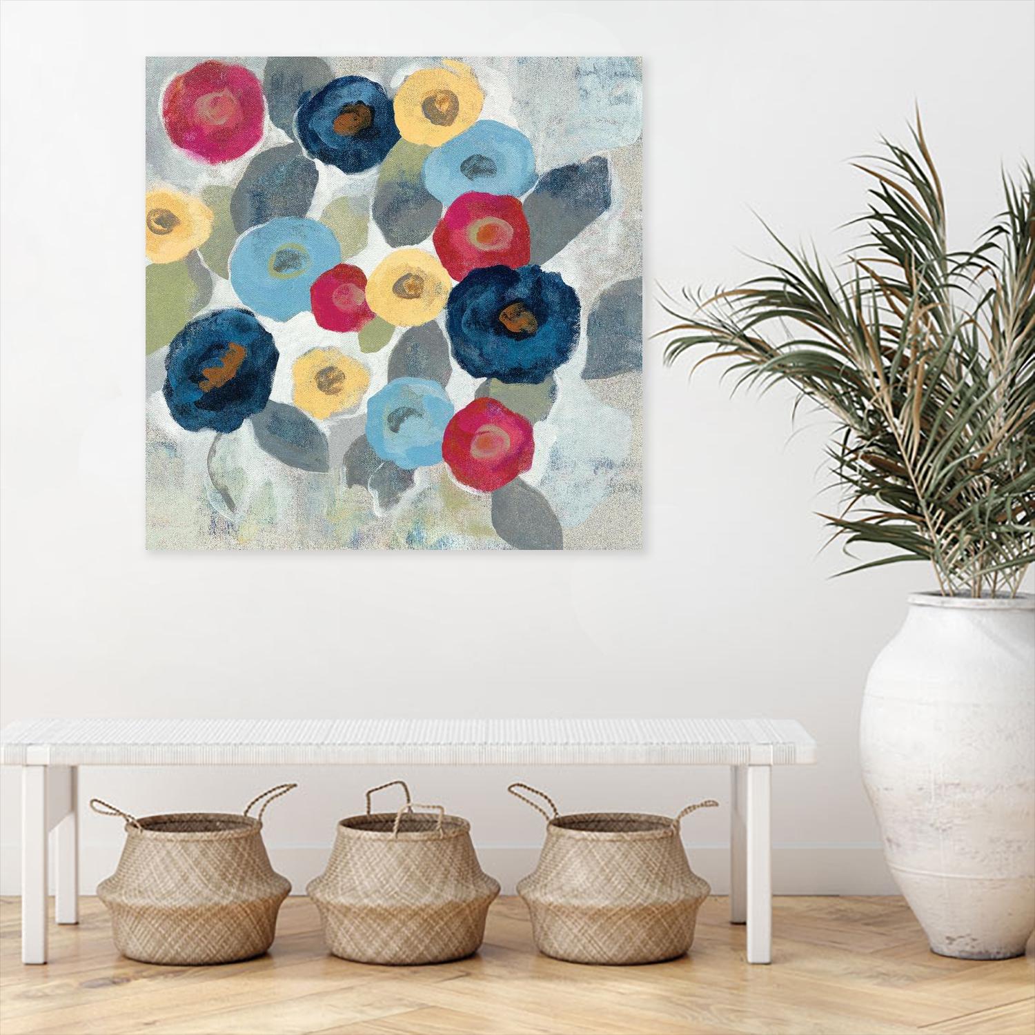 Winter Flowers II by Silvia Vassileva on GIANT ART - grey floral
