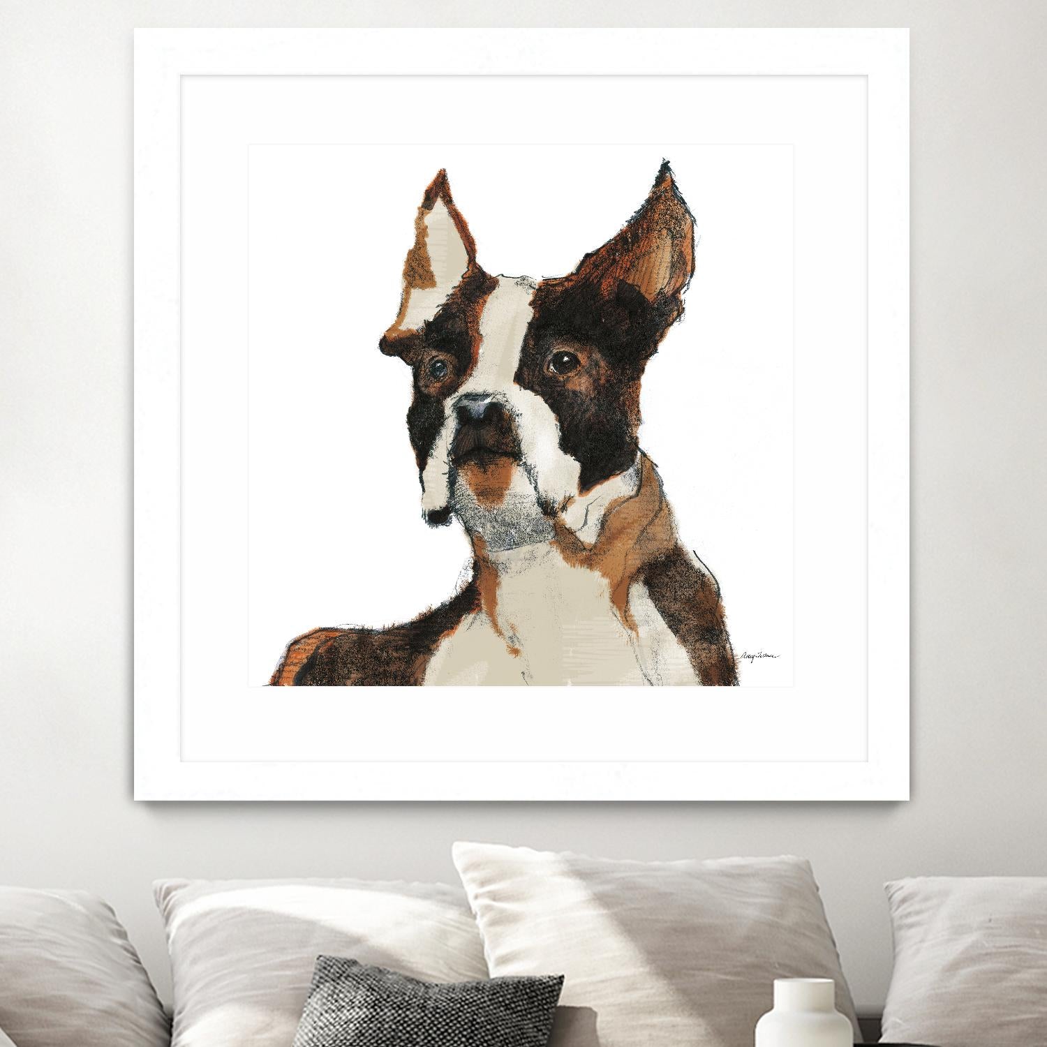 Snug Watercolor by Avery Tillmon on GIANT ART - brown animals