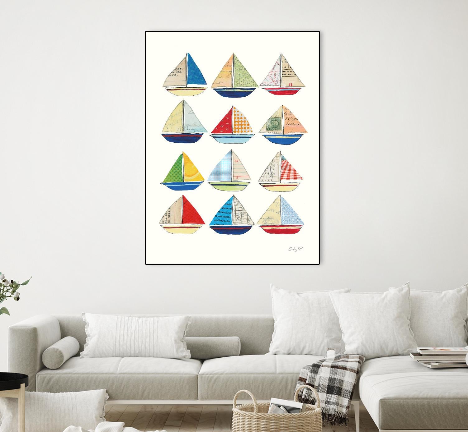 Wind and Waves VII by Courtney Prahl on GIANT ART - beige nautical