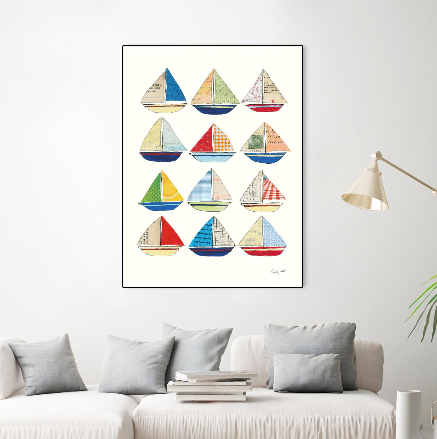 Wind and Waves VII by Courtney Prahl on GIANT ART - beige nautical