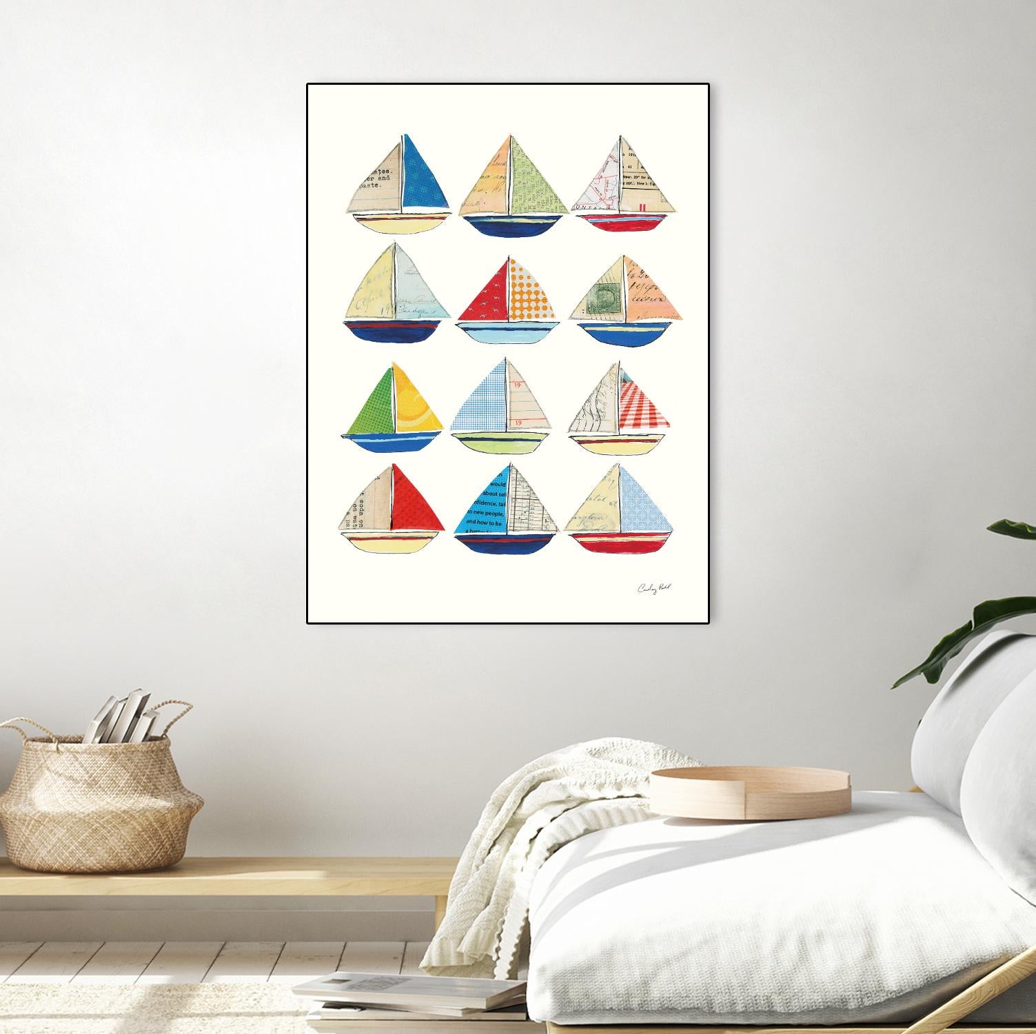 Wind and Waves VII by Courtney Prahl on GIANT ART - beige nautical