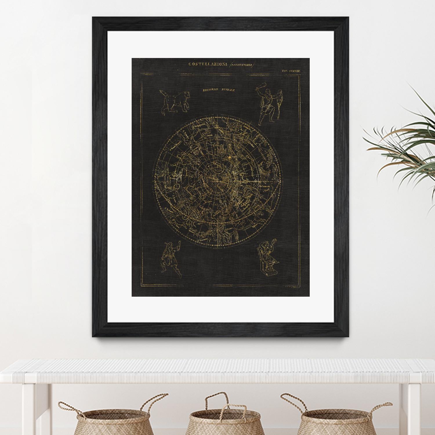 Collage Cactus IV on Graph Paper by Portfolio on GIANT ART - grey maps