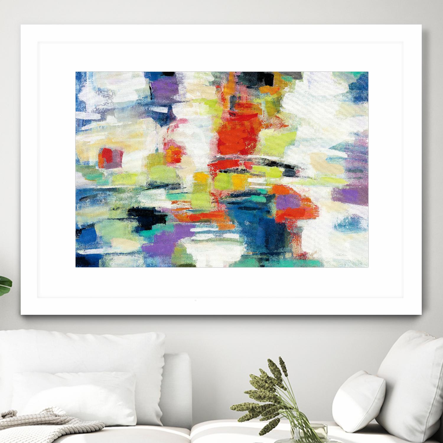 Island Town by Silvia Vassileva on GIANT ART - red abstract