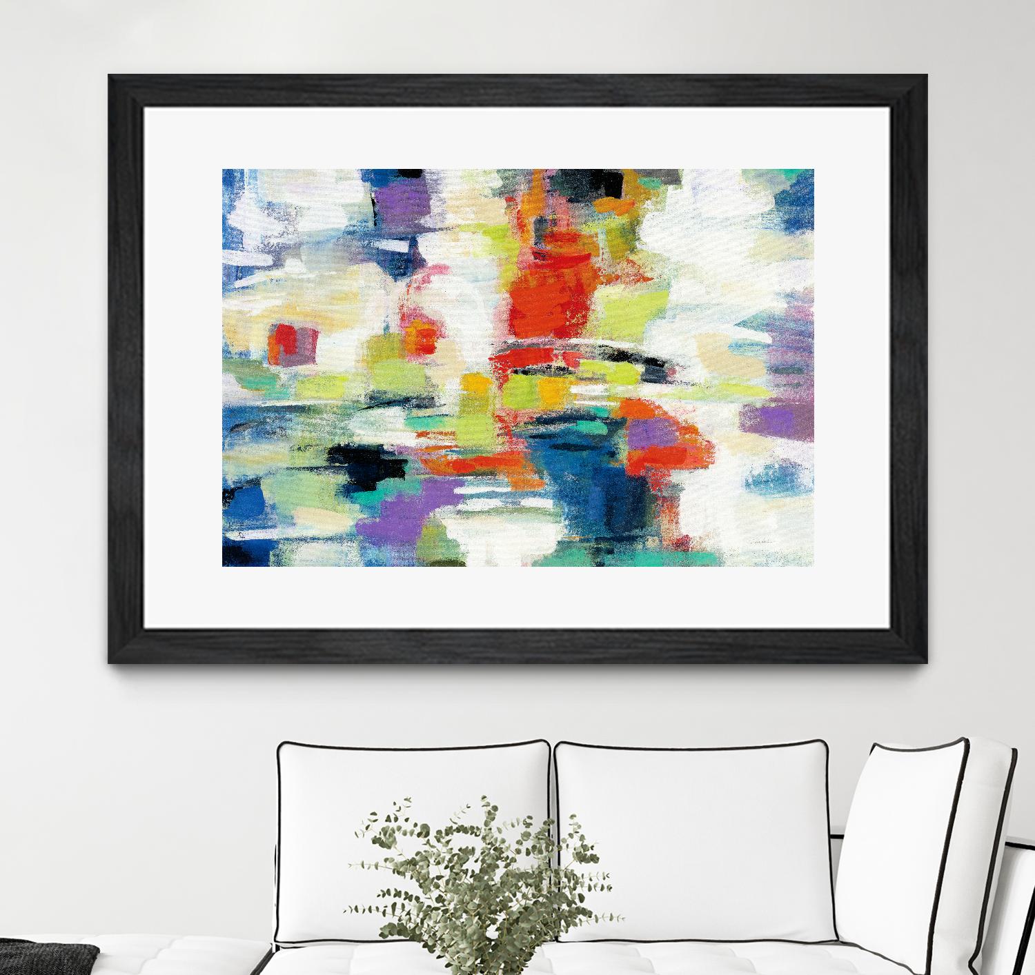 Island Town by Silvia Vassileva on GIANT ART - red abstract