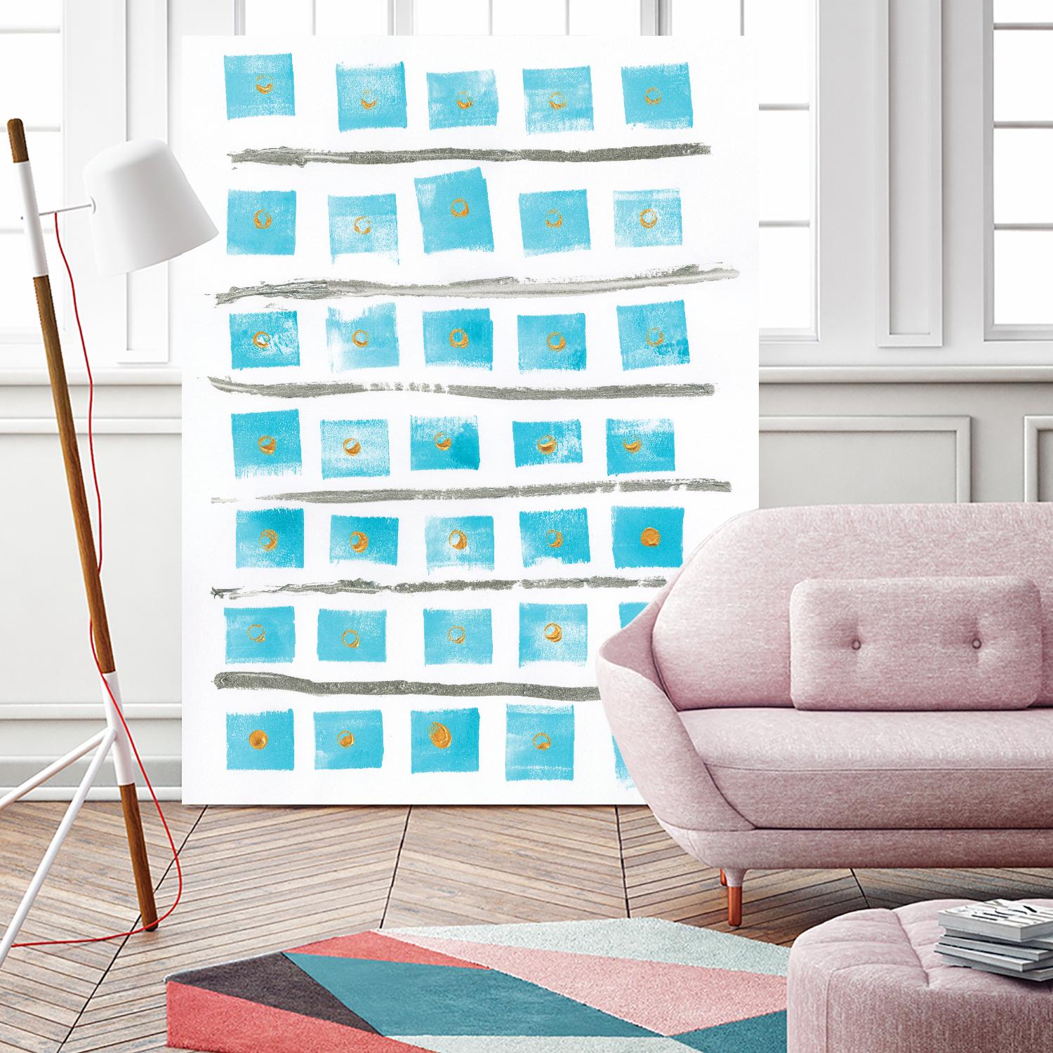 Ocean Blue II by Portfolio on GIANT ART - blue abstract