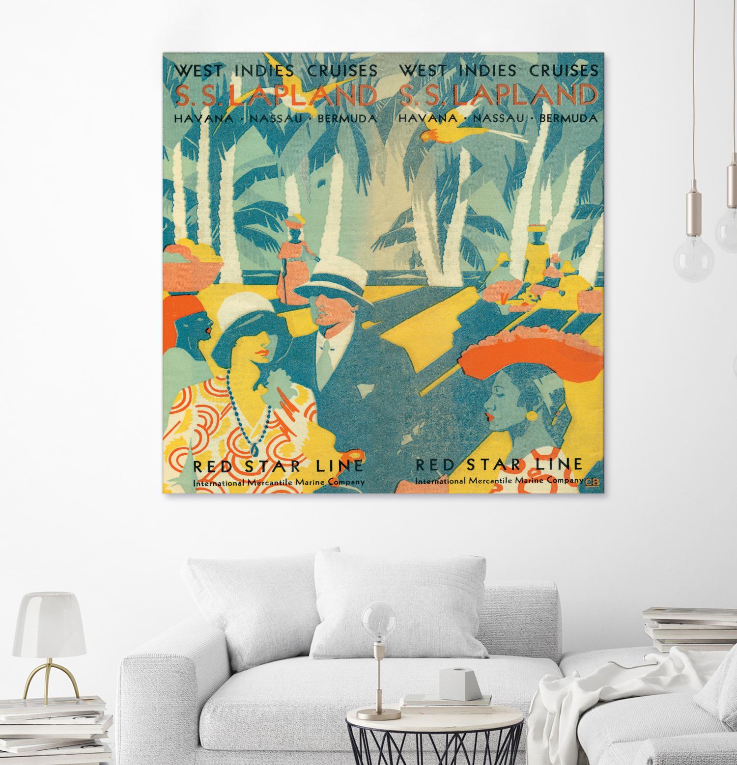 Vintage Travel Brochure VI by Portfolio on GIANT ART - blue tropical