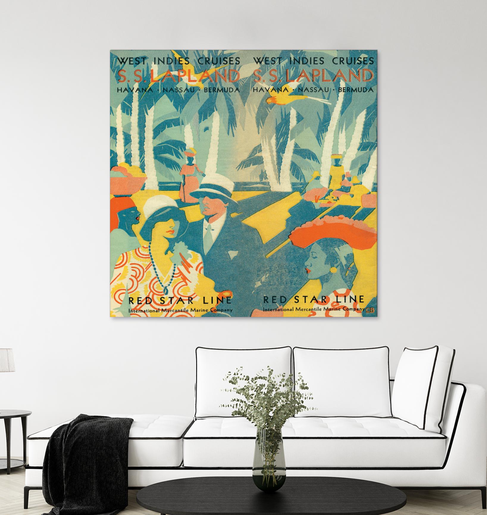 Vintage Travel Brochure VI by Portfolio on GIANT ART - blue tropical