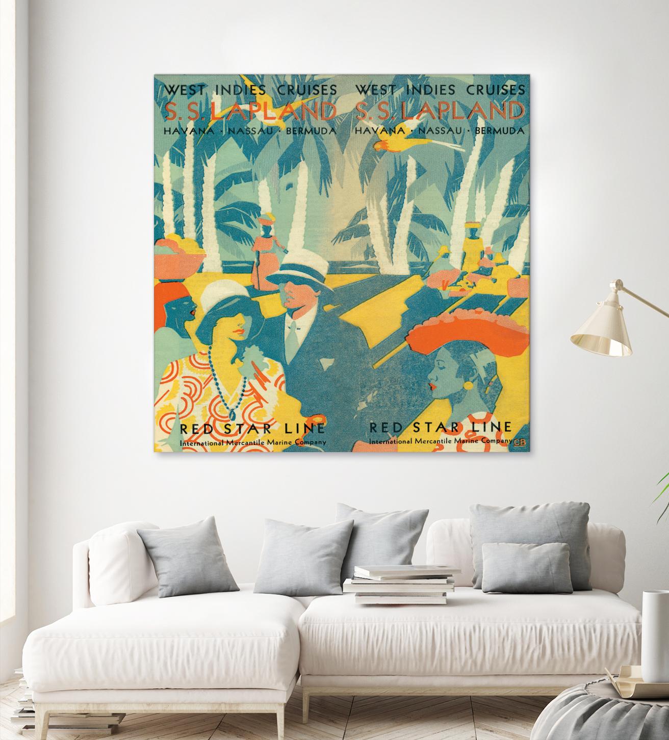 Vintage Travel Brochure VI by Portfolio on GIANT ART - blue tropical