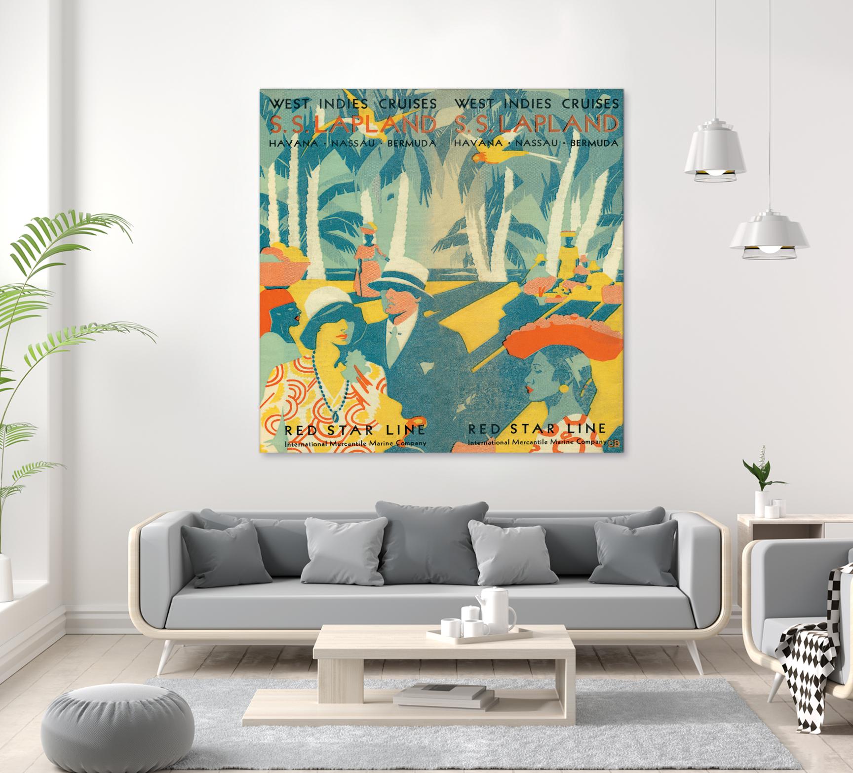 Vintage Travel Brochure VI by Portfolio on GIANT ART - blue tropical