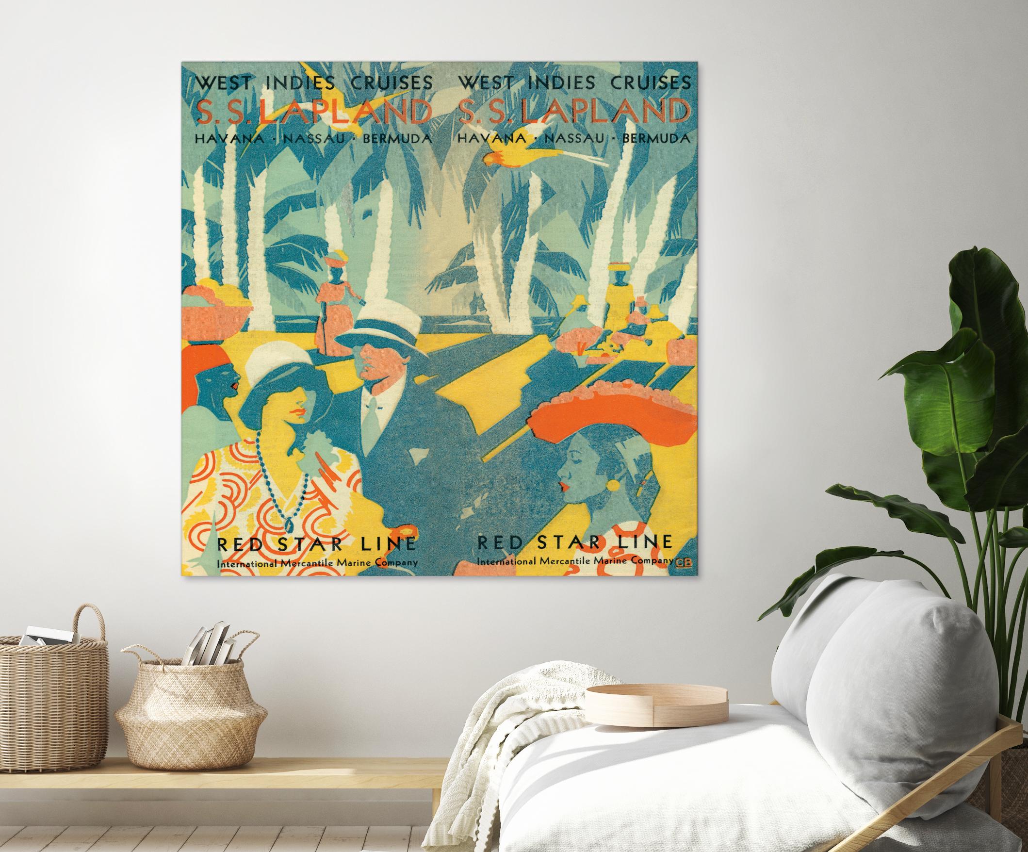 Vintage Travel Brochure VI by Portfolio on GIANT ART - blue tropical