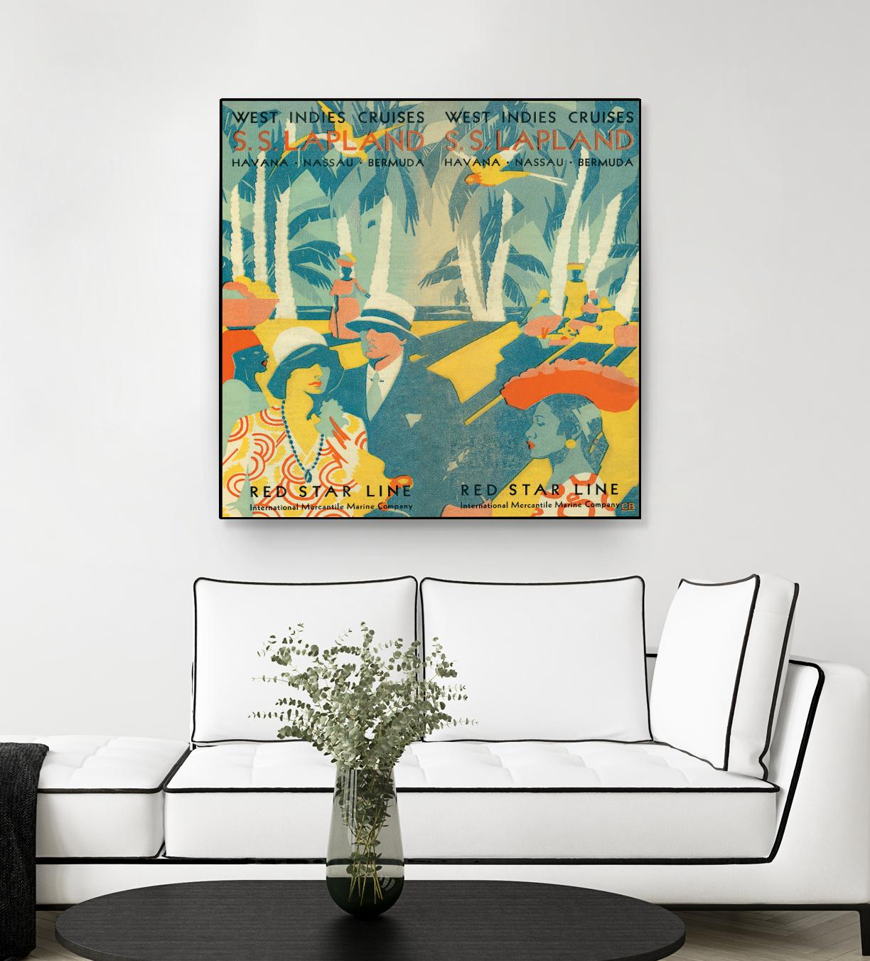 Vintage Travel Brochure VI by Portfolio on GIANT ART - blue tropical