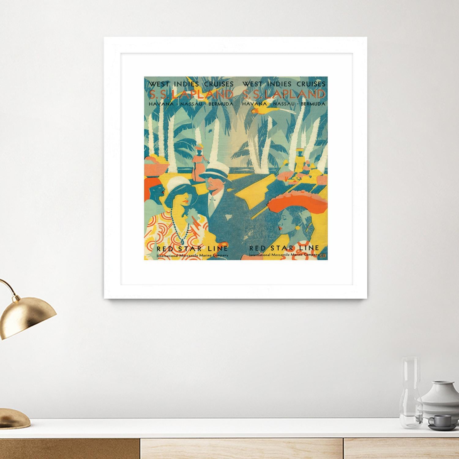 Vintage Travel Brochure VI by Portfolio on GIANT ART - blue tropical