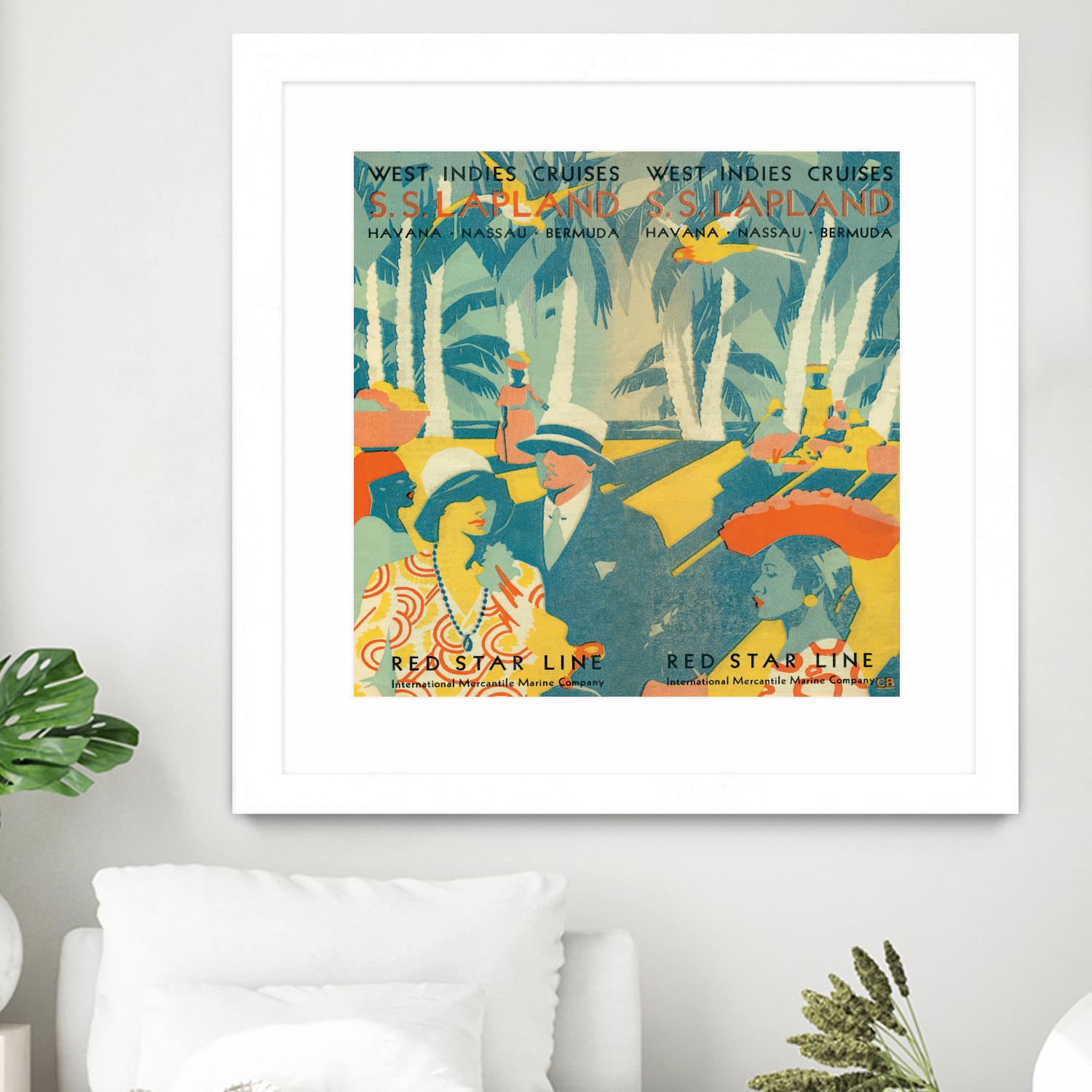 Vintage Travel Brochure VI by Portfolio on GIANT ART - blue tropical