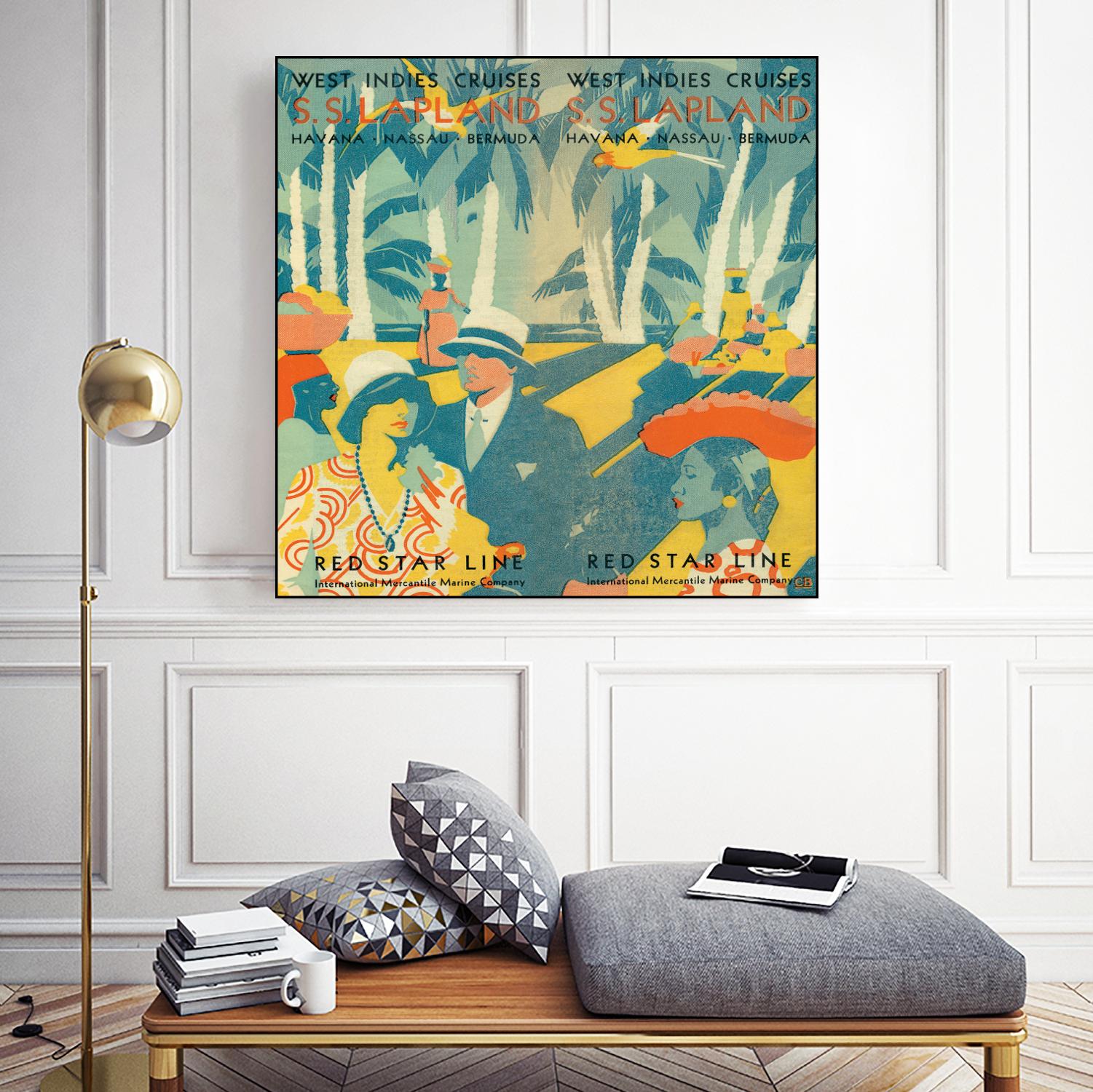 Vintage Travel Brochure VI by Portfolio on GIANT ART - blue tropical