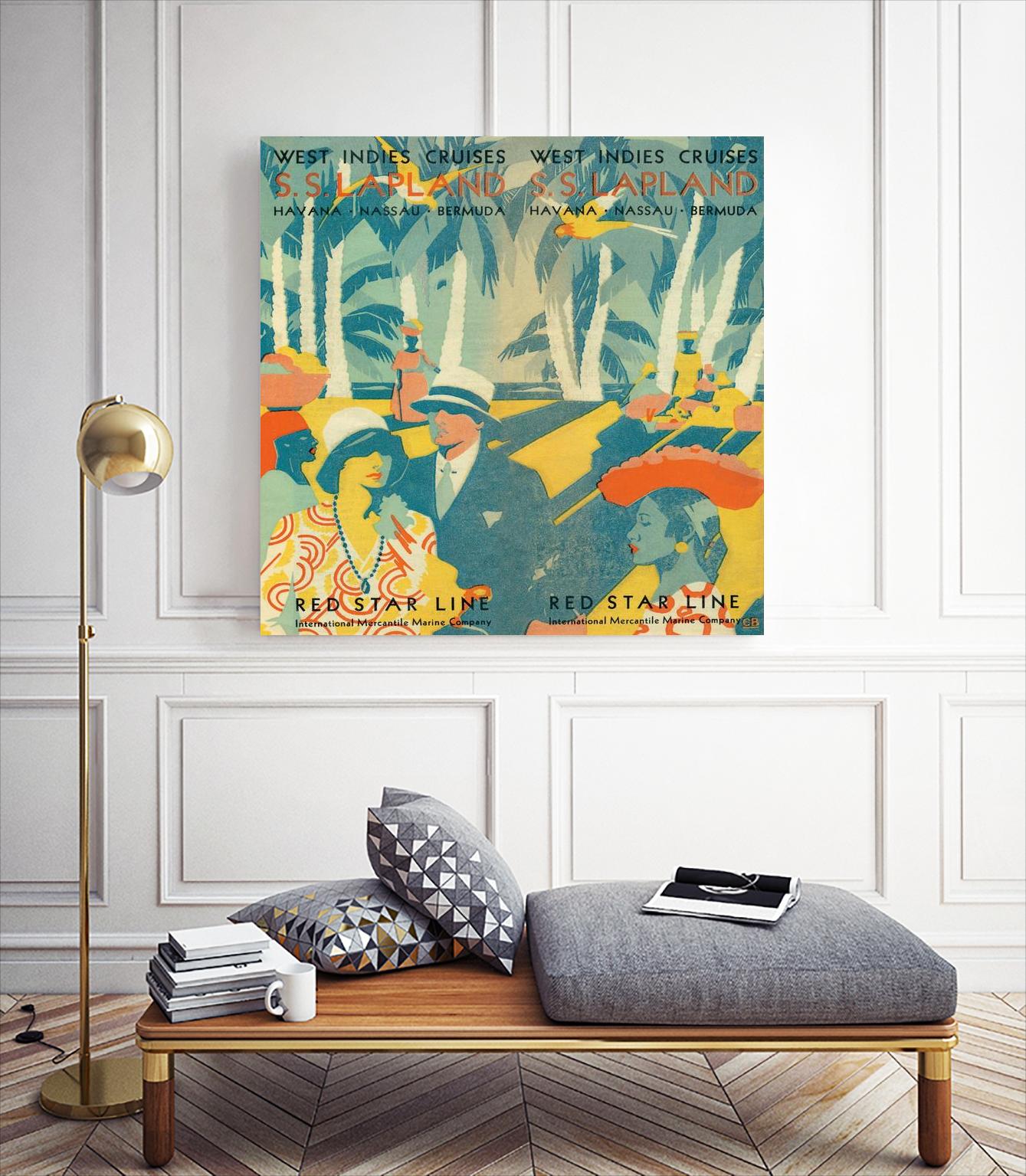 Vintage Travel Brochure VI by Portfolio on GIANT ART - blue tropical