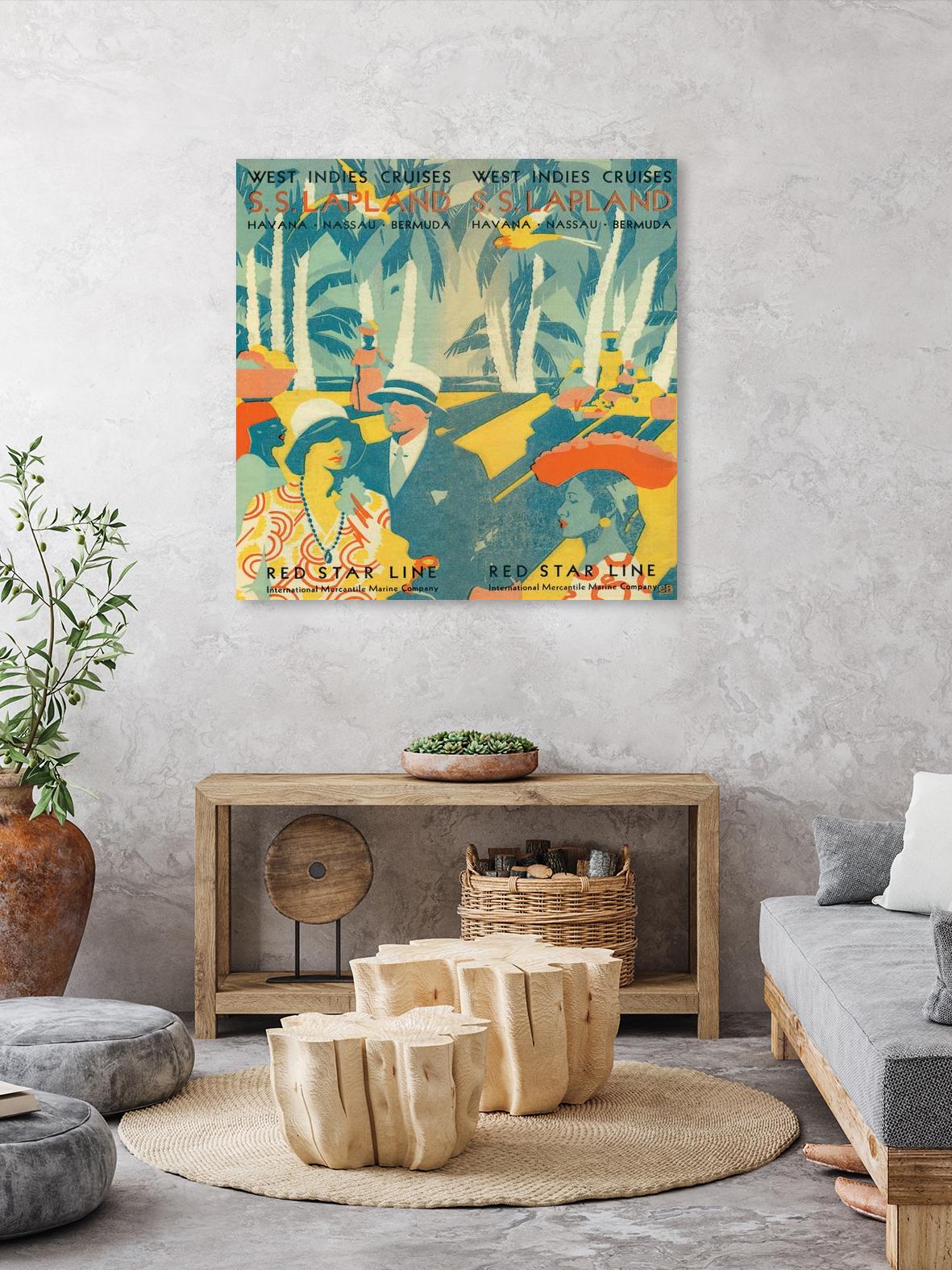 Vintage Travel Brochure VI by Portfolio on GIANT ART - blue tropical