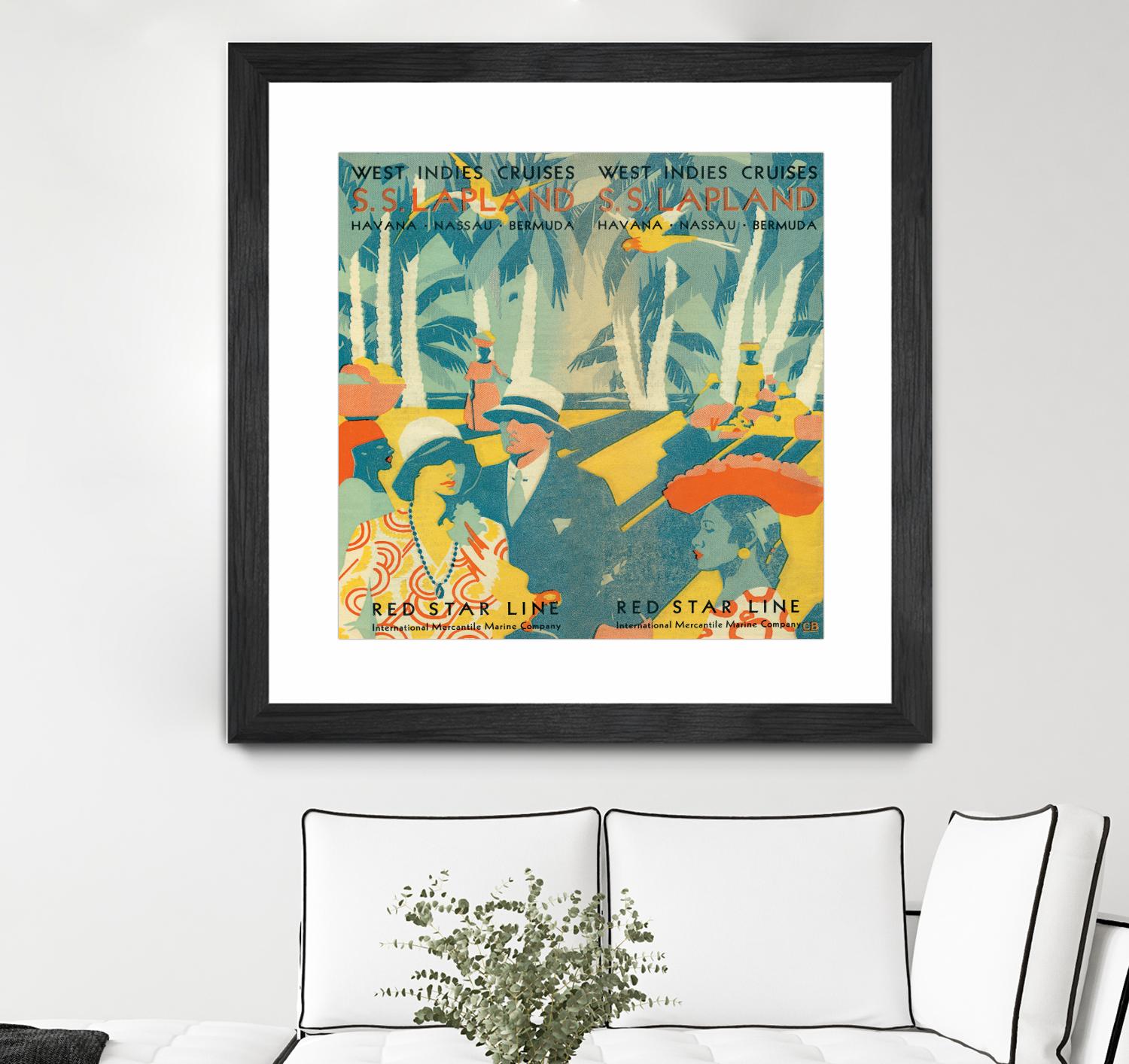 Vintage Travel Brochure VI by Portfolio on GIANT ART - blue tropical