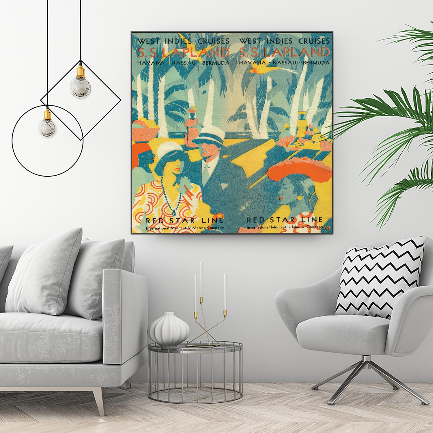 Vintage Travel Brochure VI by Portfolio on GIANT ART - blue tropical