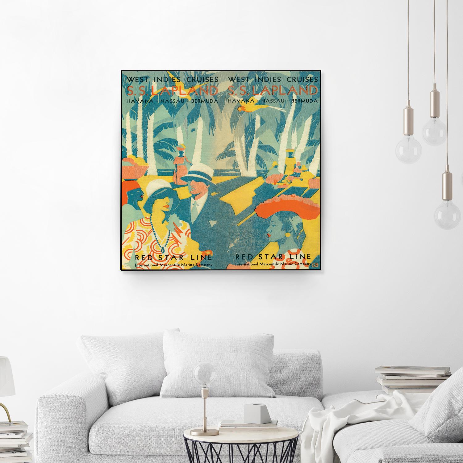 Vintage Travel Brochure VI by Portfolio on GIANT ART - blue tropical