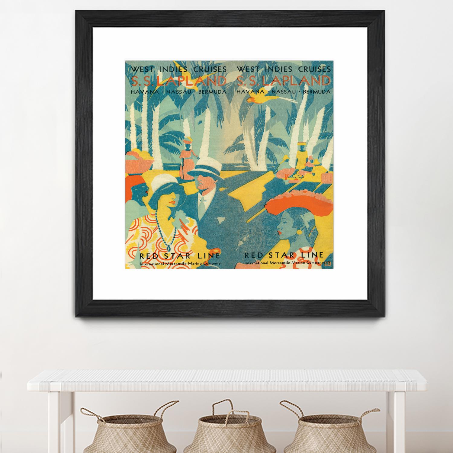 Vintage Travel Brochure VI by Portfolio on GIANT ART - blue tropical