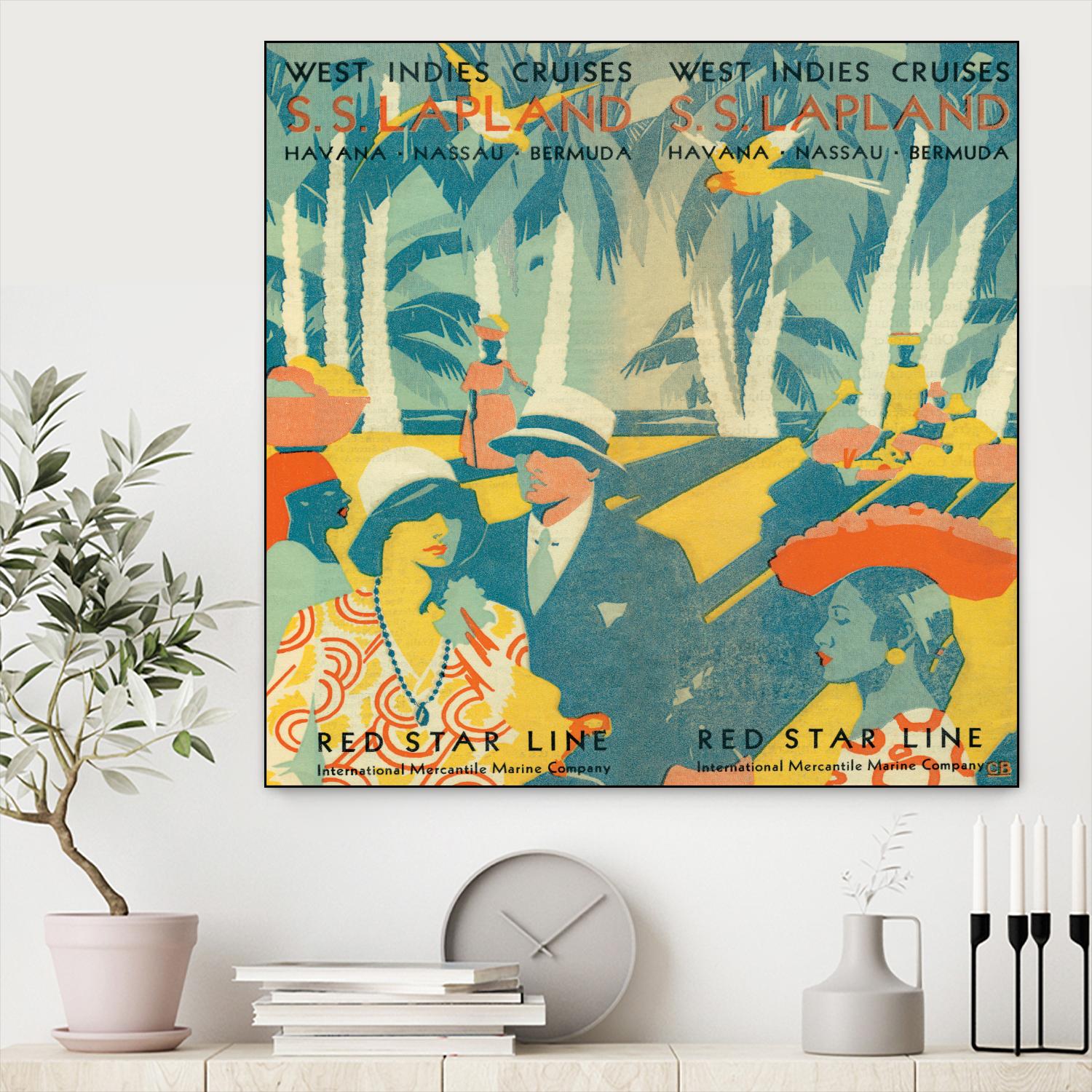 Vintage Travel Brochure VI by Portfolio on GIANT ART - blue tropical