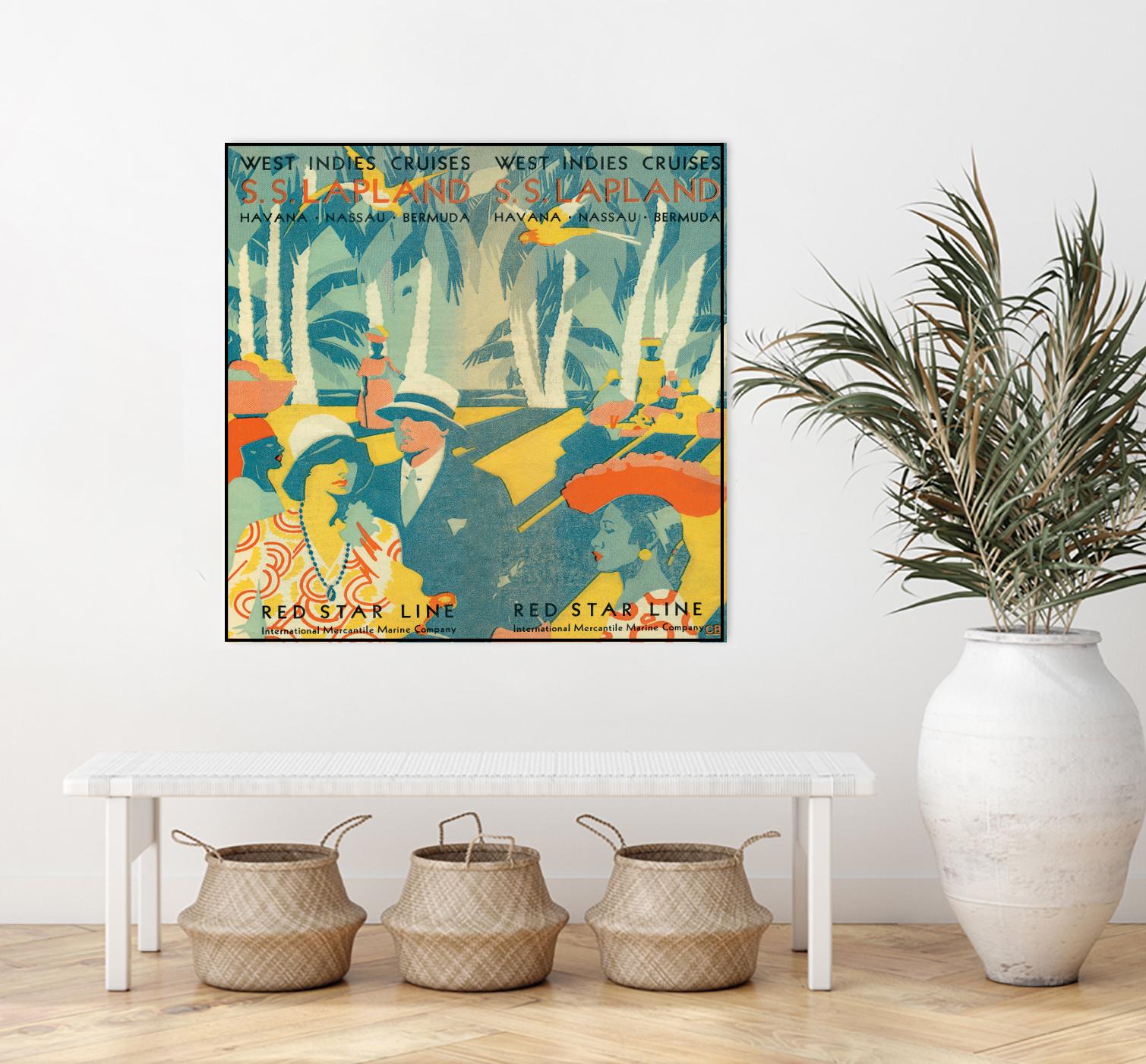 Vintage Travel Brochure VI by Portfolio on GIANT ART - blue tropical