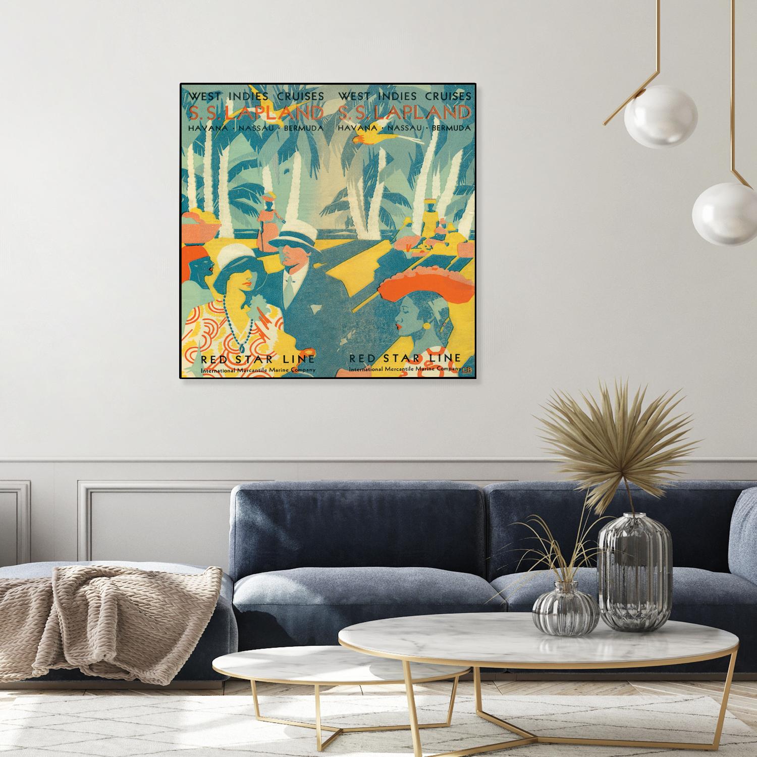 Vintage Travel Brochure VI by Portfolio on GIANT ART - blue tropical