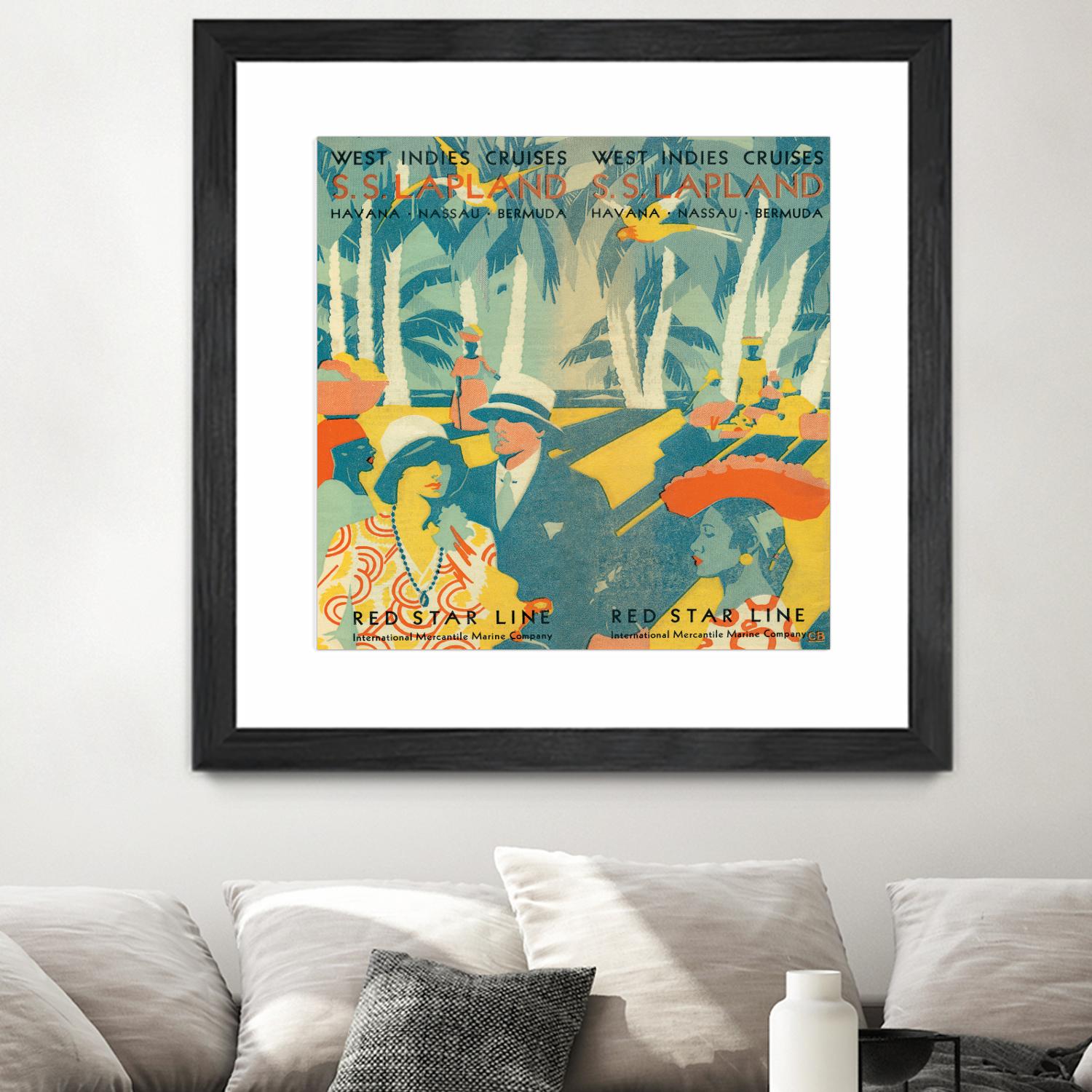 Vintage Travel Brochure VI by Portfolio on GIANT ART - blue tropical