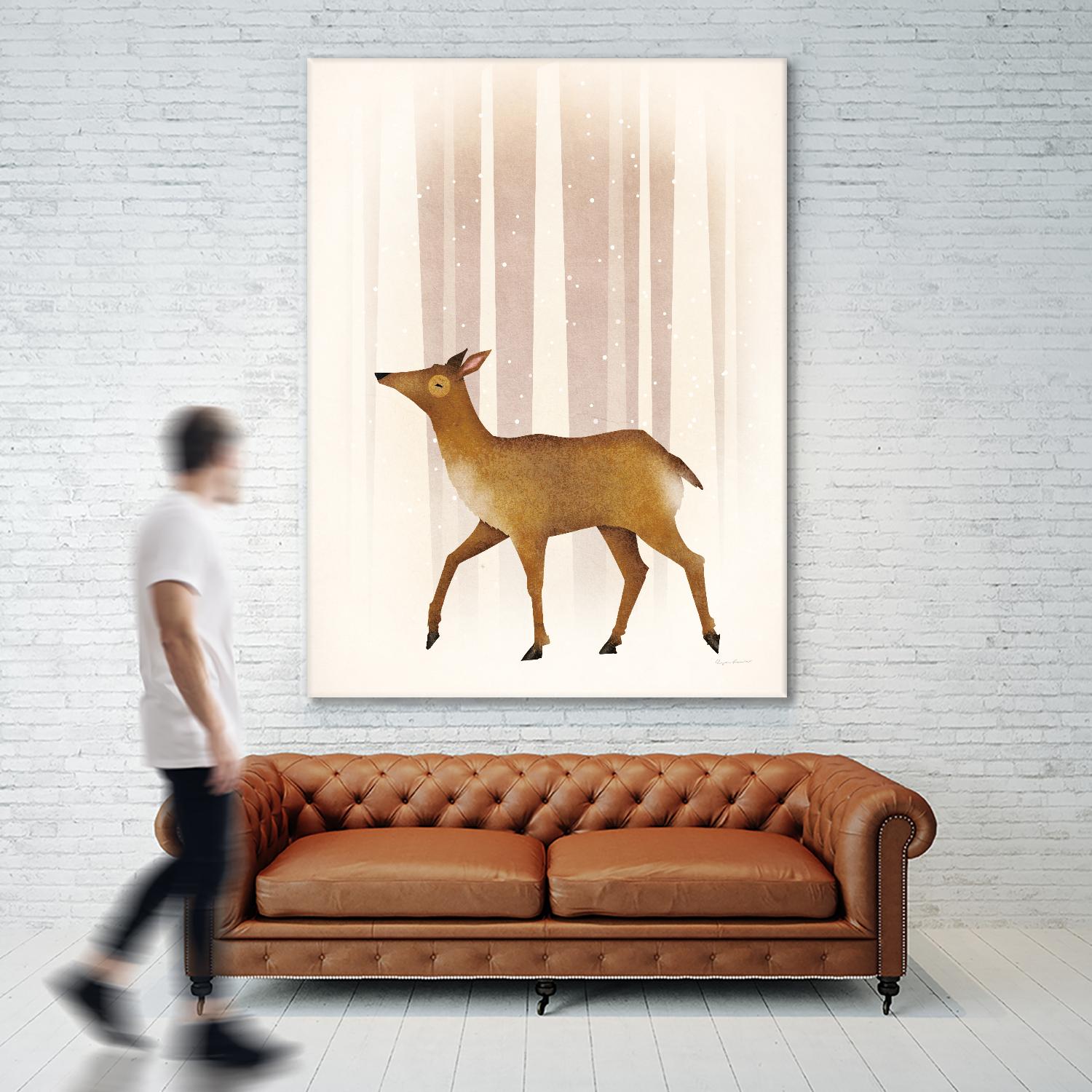 Snowy Doe by Ryan Fowler on GIANT ART - brown animals