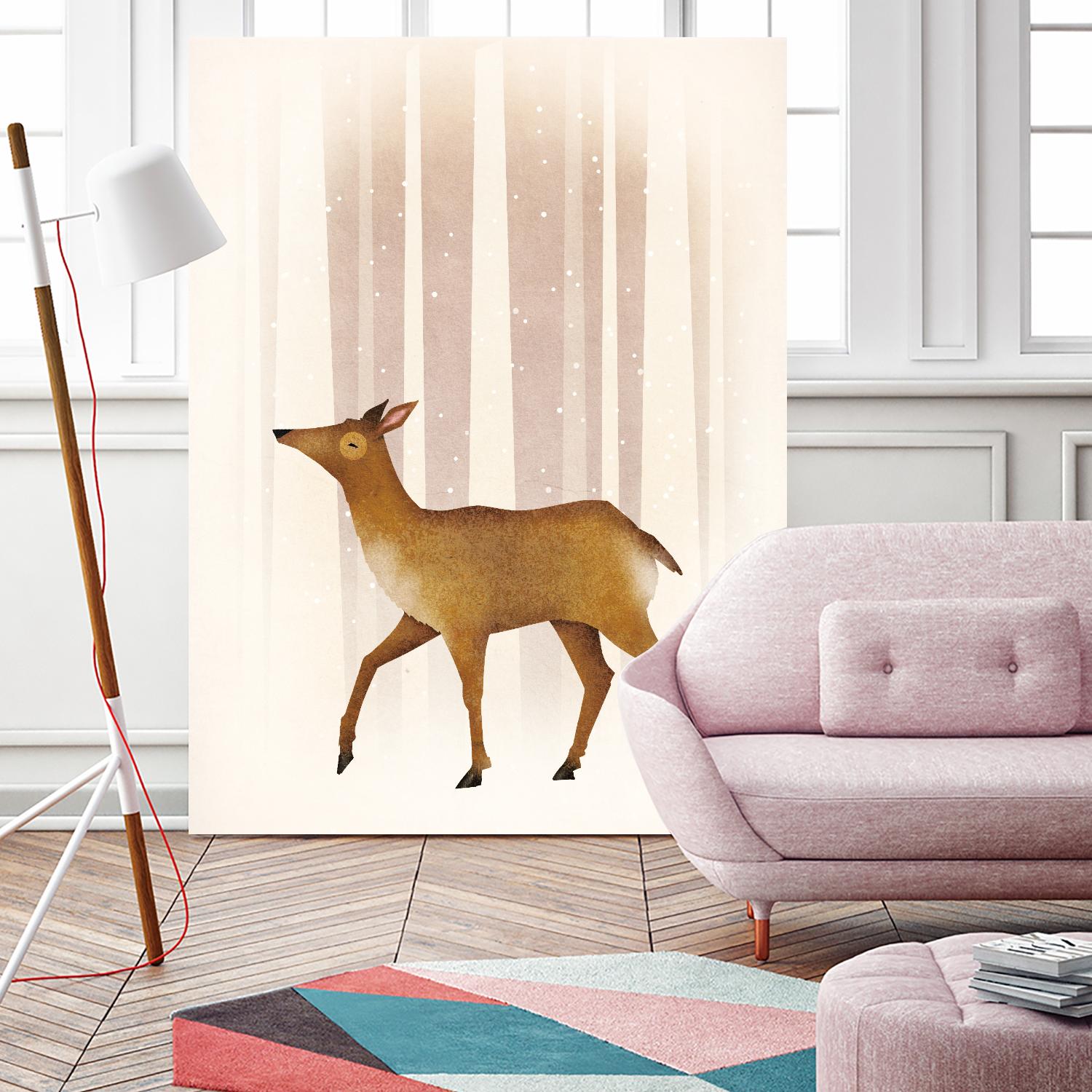Snowy Doe by Ryan Fowler on GIANT ART - brown animals
