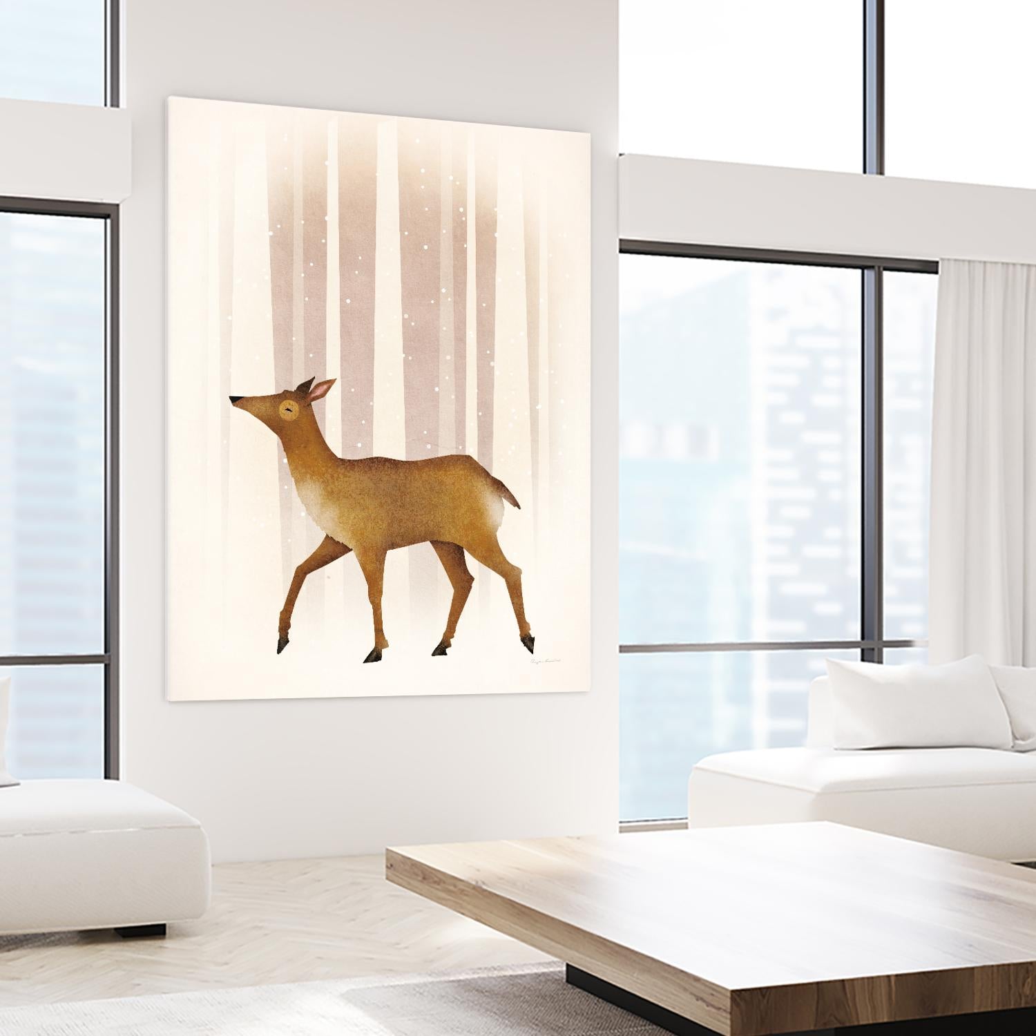 Snowy Doe by Ryan Fowler on GIANT ART - brown animals