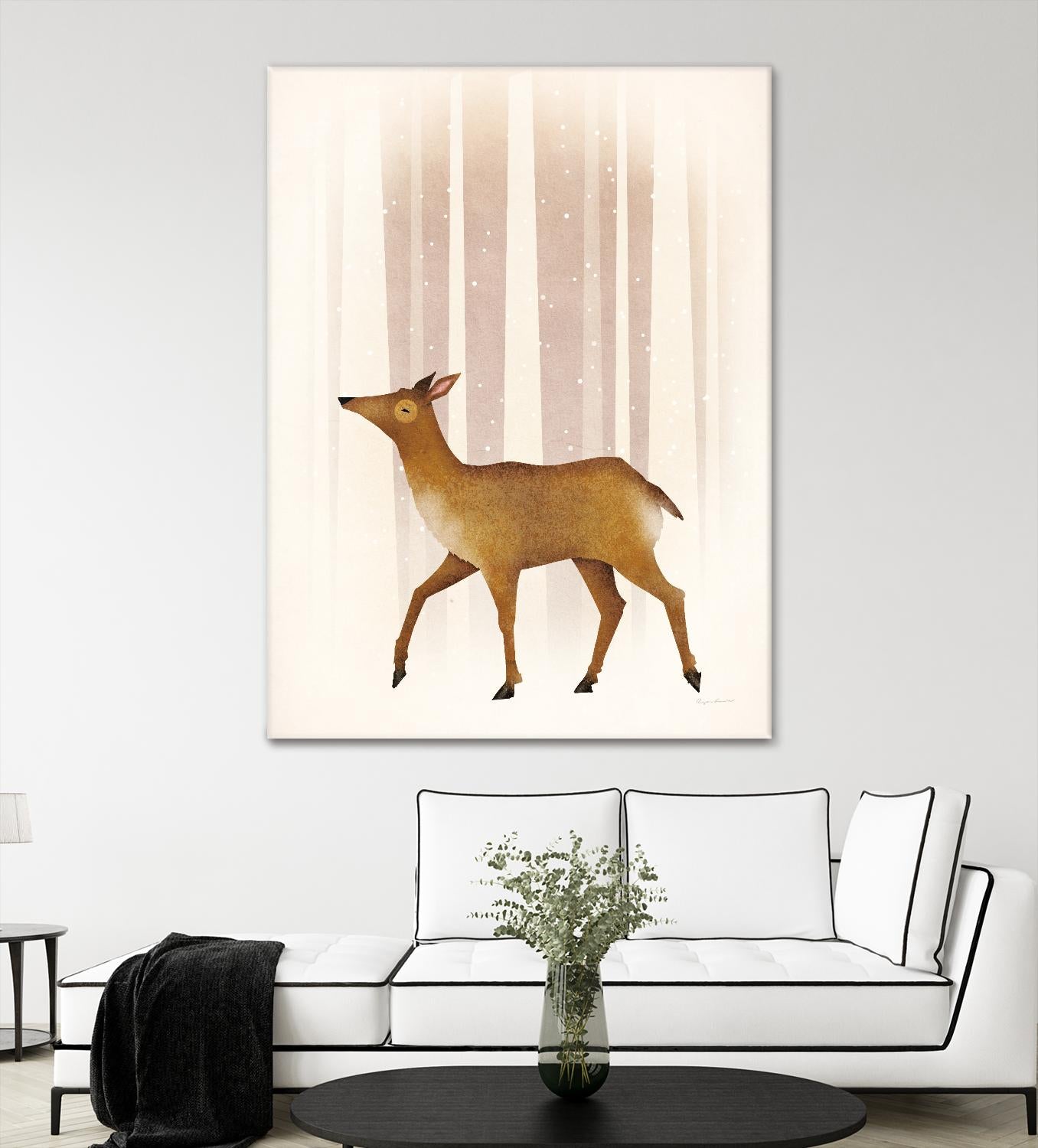 Snowy Doe by Ryan Fowler on GIANT ART - brown animals