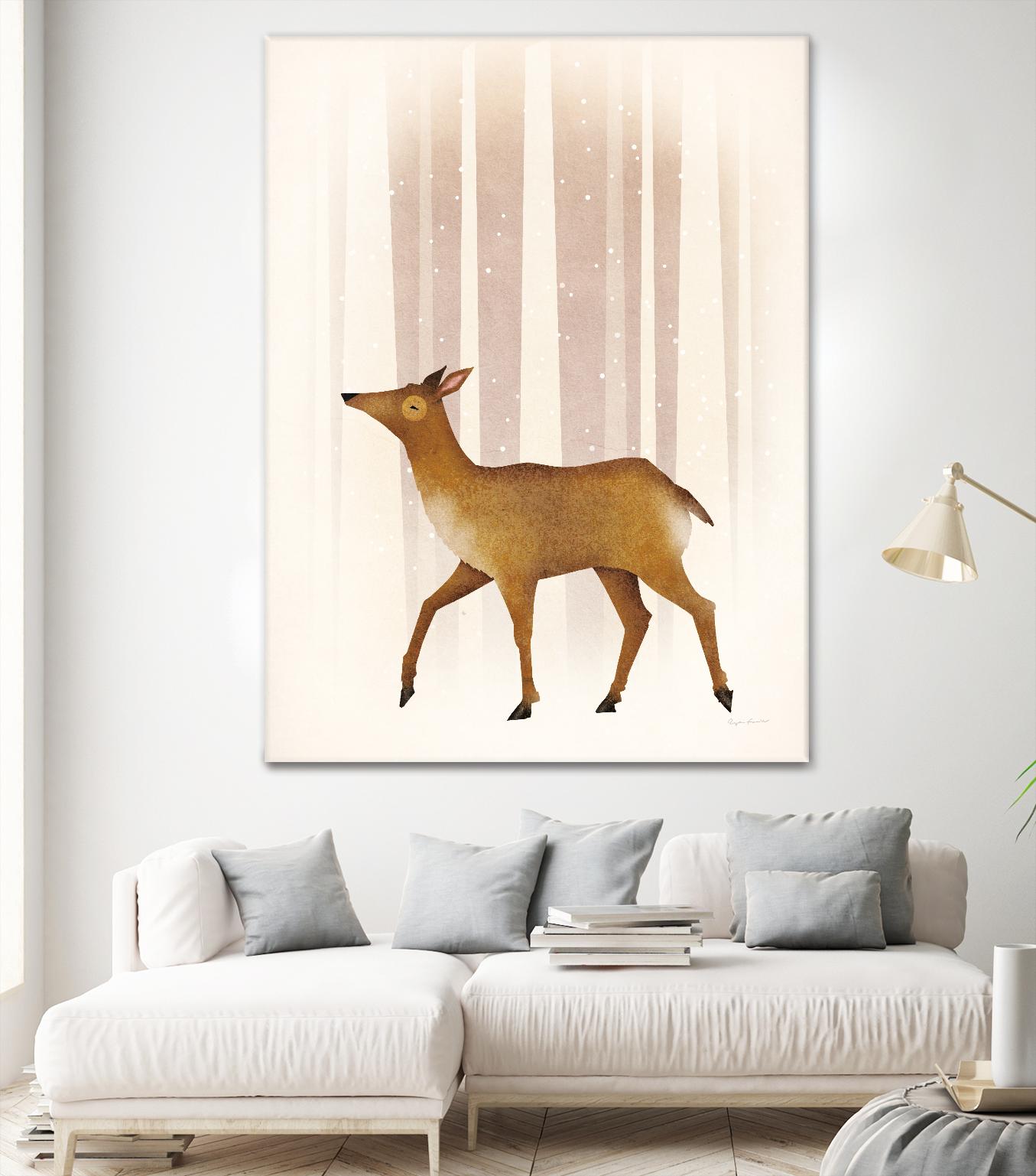 Snowy Doe by Ryan Fowler on GIANT ART - brown animals