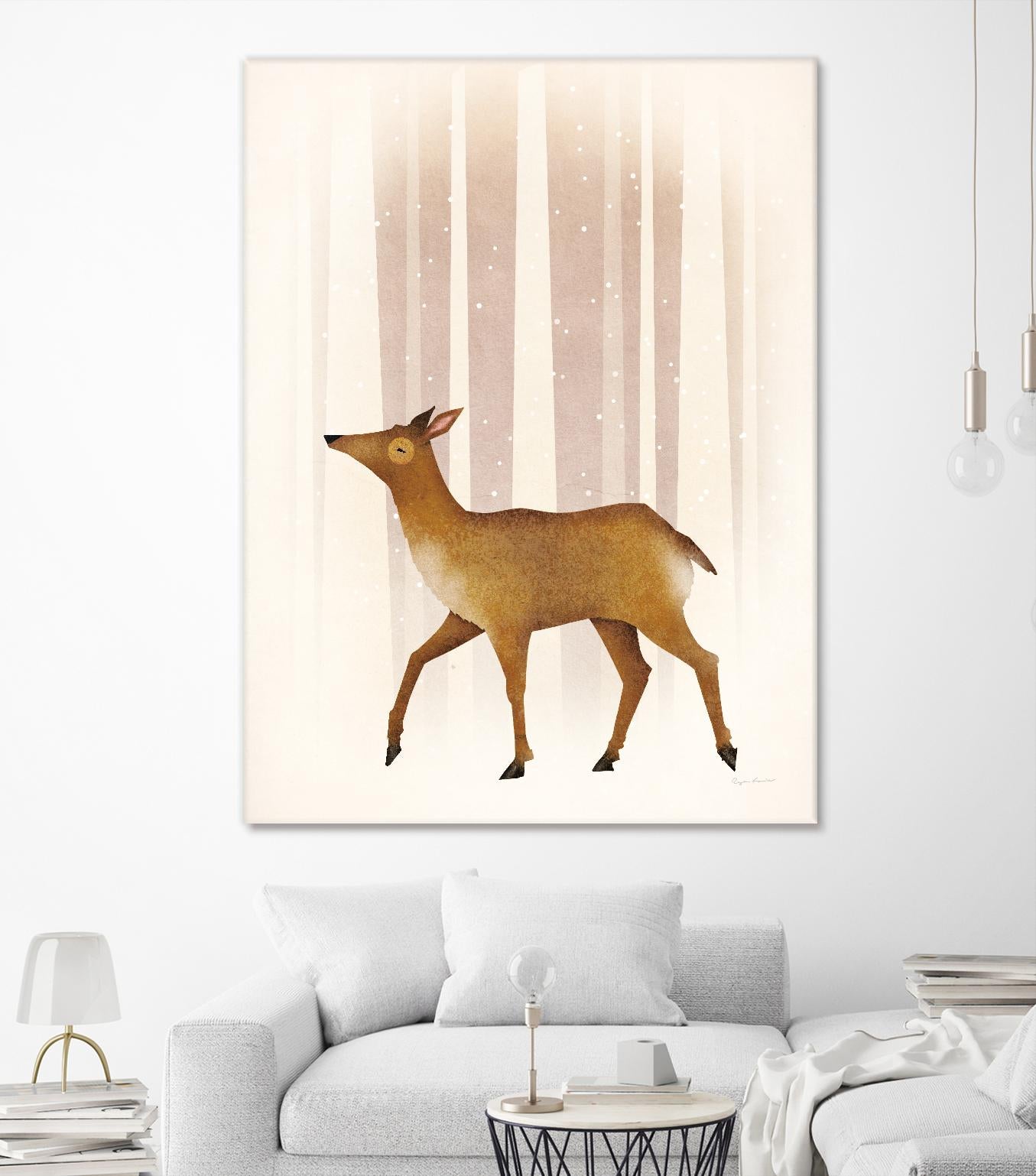 Snowy Doe by Ryan Fowler on GIANT ART - brown animals