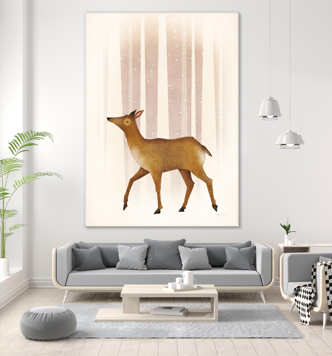 Snowy Doe by Ryan Fowler on GIANT ART - brown animals