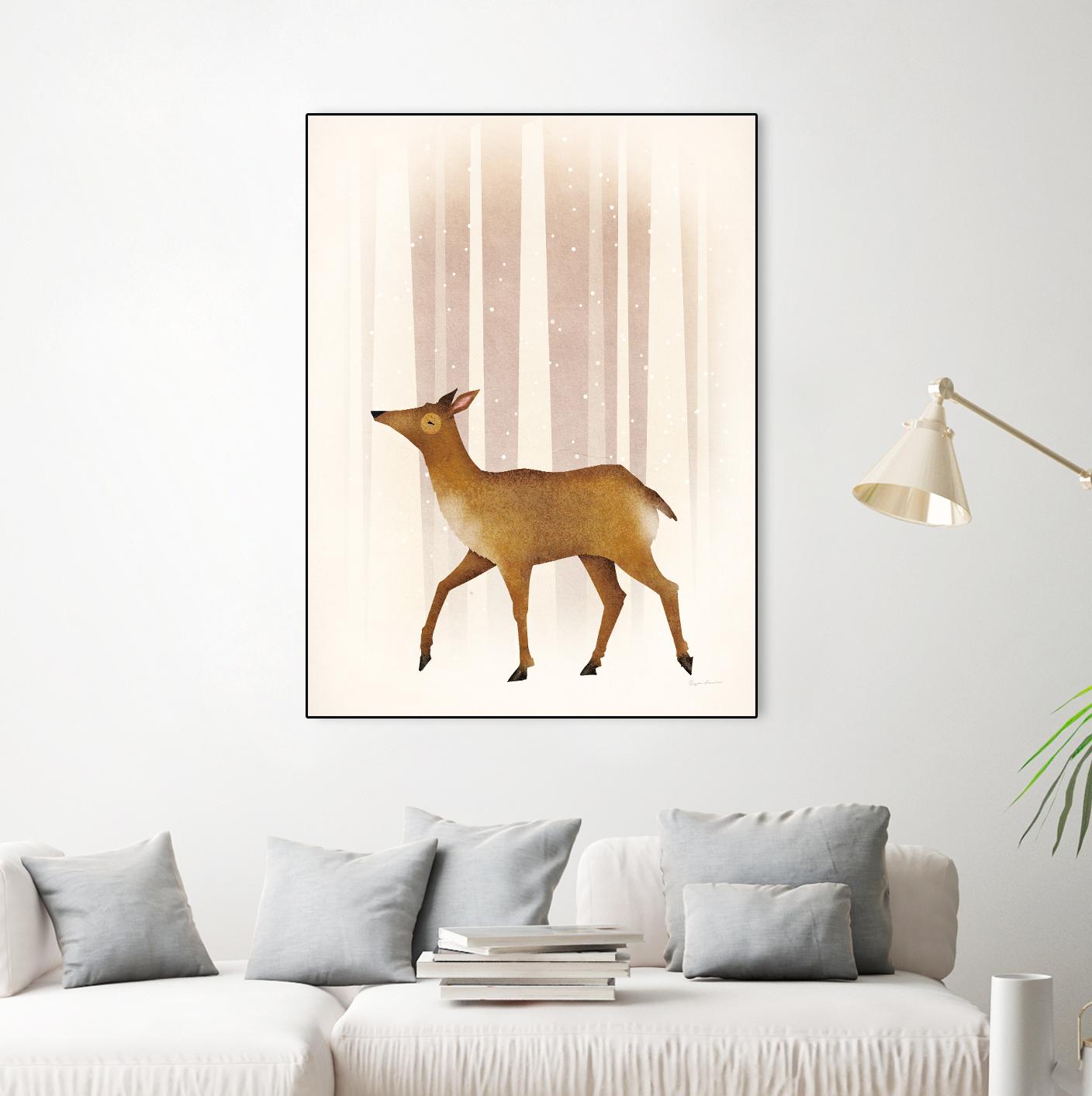 Snowy Doe by Ryan Fowler on GIANT ART - brown animals