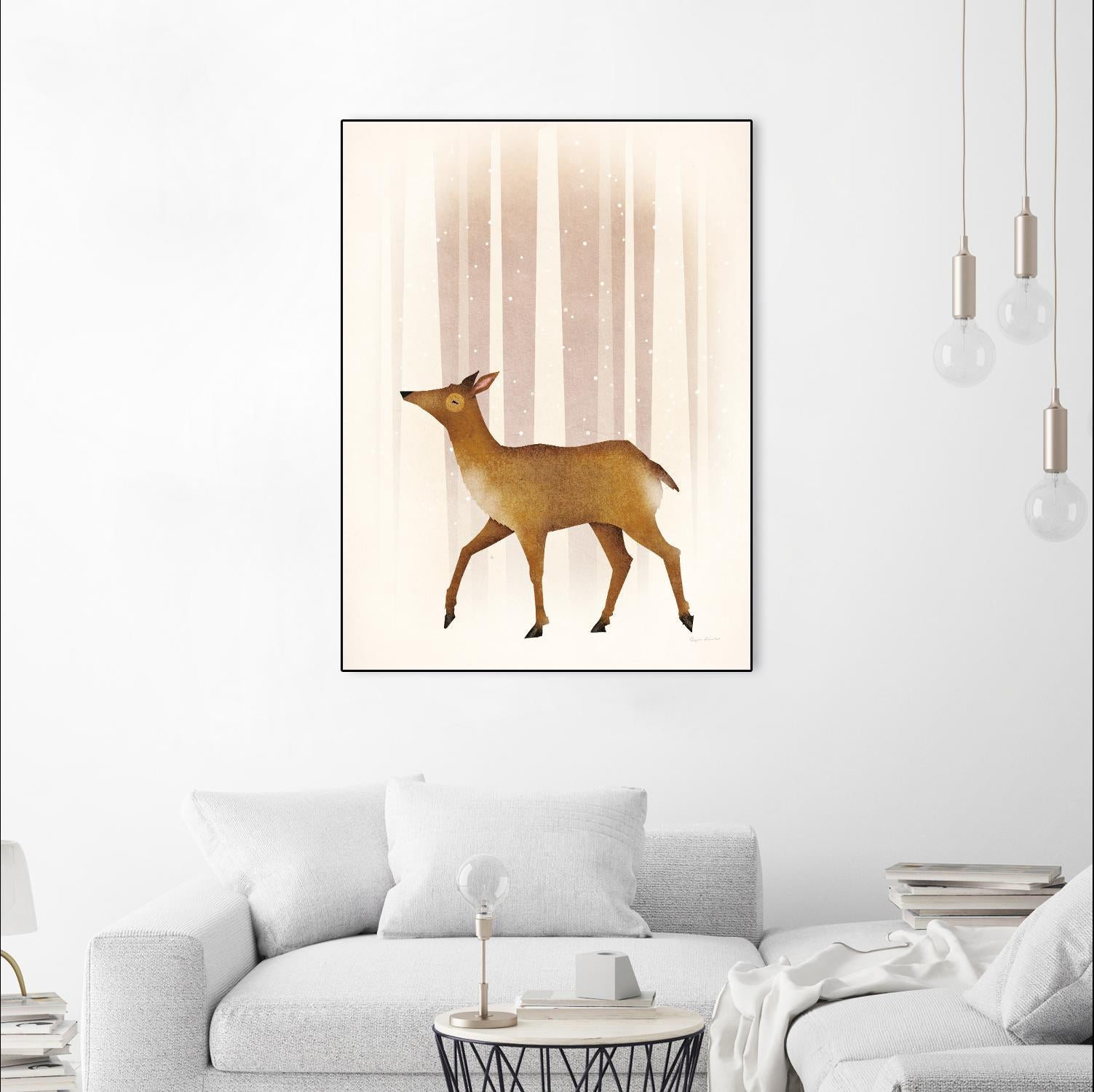 Snowy Doe by Ryan Fowler on GIANT ART - brown animals