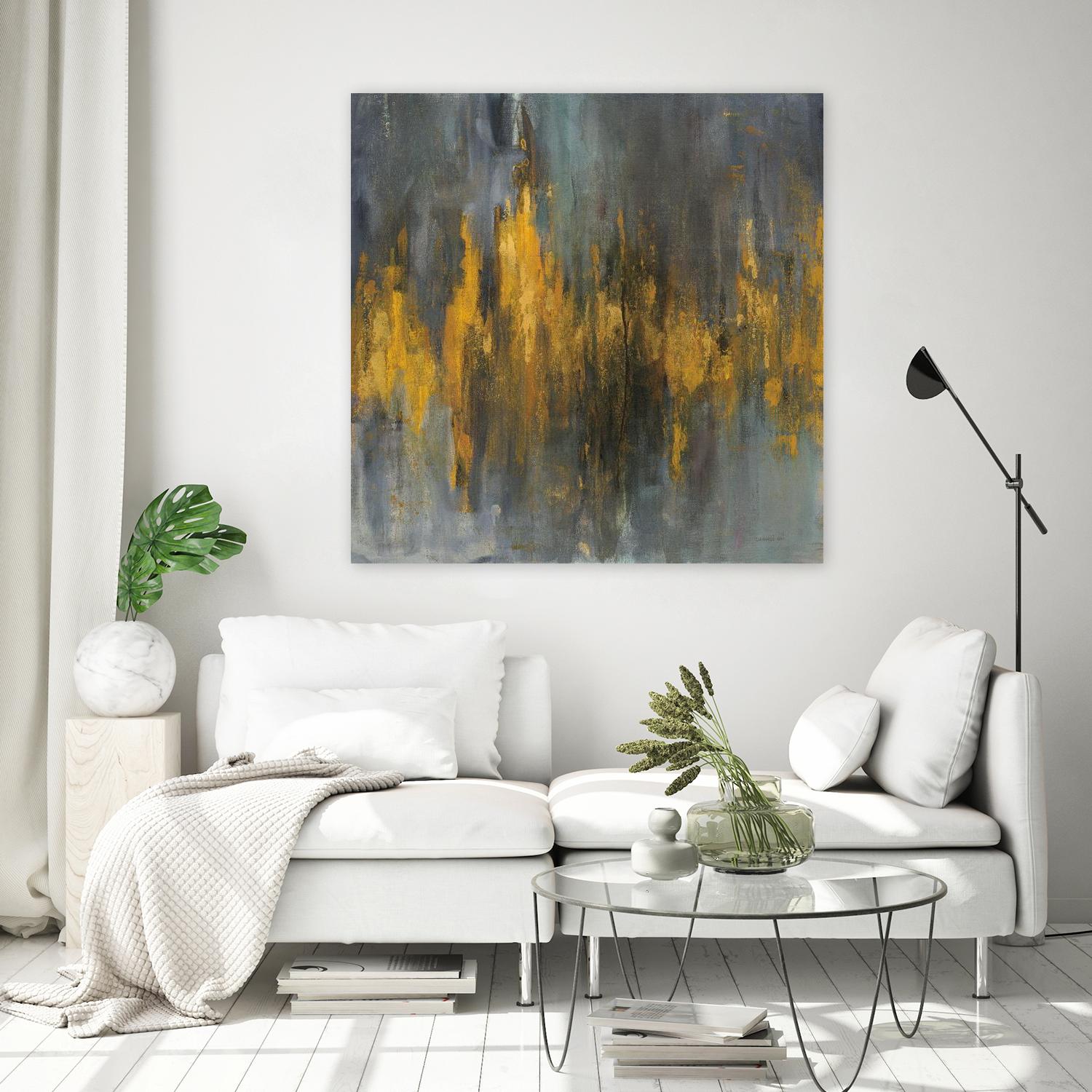 Black and Gold Abstract by Danhui Nai on GIANT ART - gold abstract orange