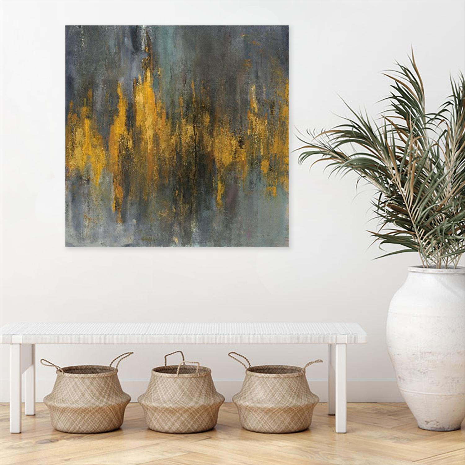 Black and Gold Abstract by Danhui Nai on GIANT ART - gold abstract orange