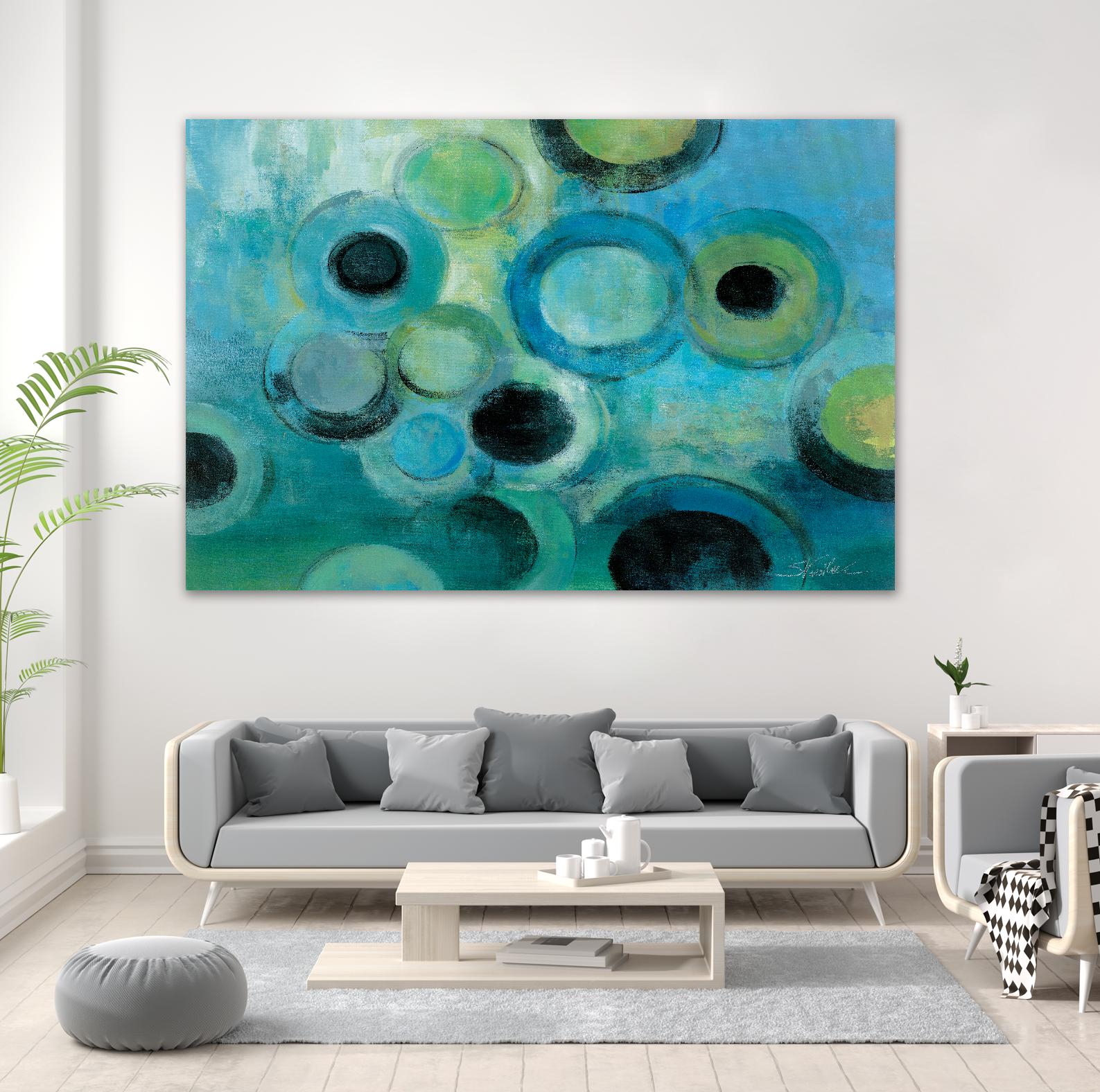 Pebbles on the Beach by Silvia Vassileva on GIANT ART - green abstract