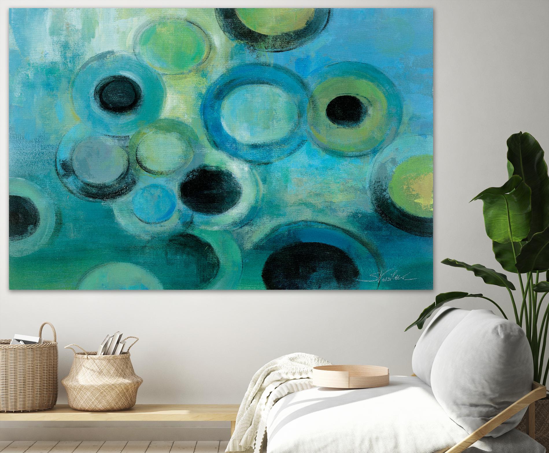 Pebbles on the Beach by Silvia Vassileva on GIANT ART - green abstract