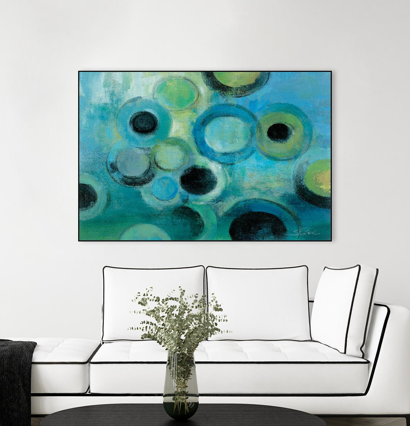 Pebbles on the Beach by Silvia Vassileva on GIANT ART - green abstract