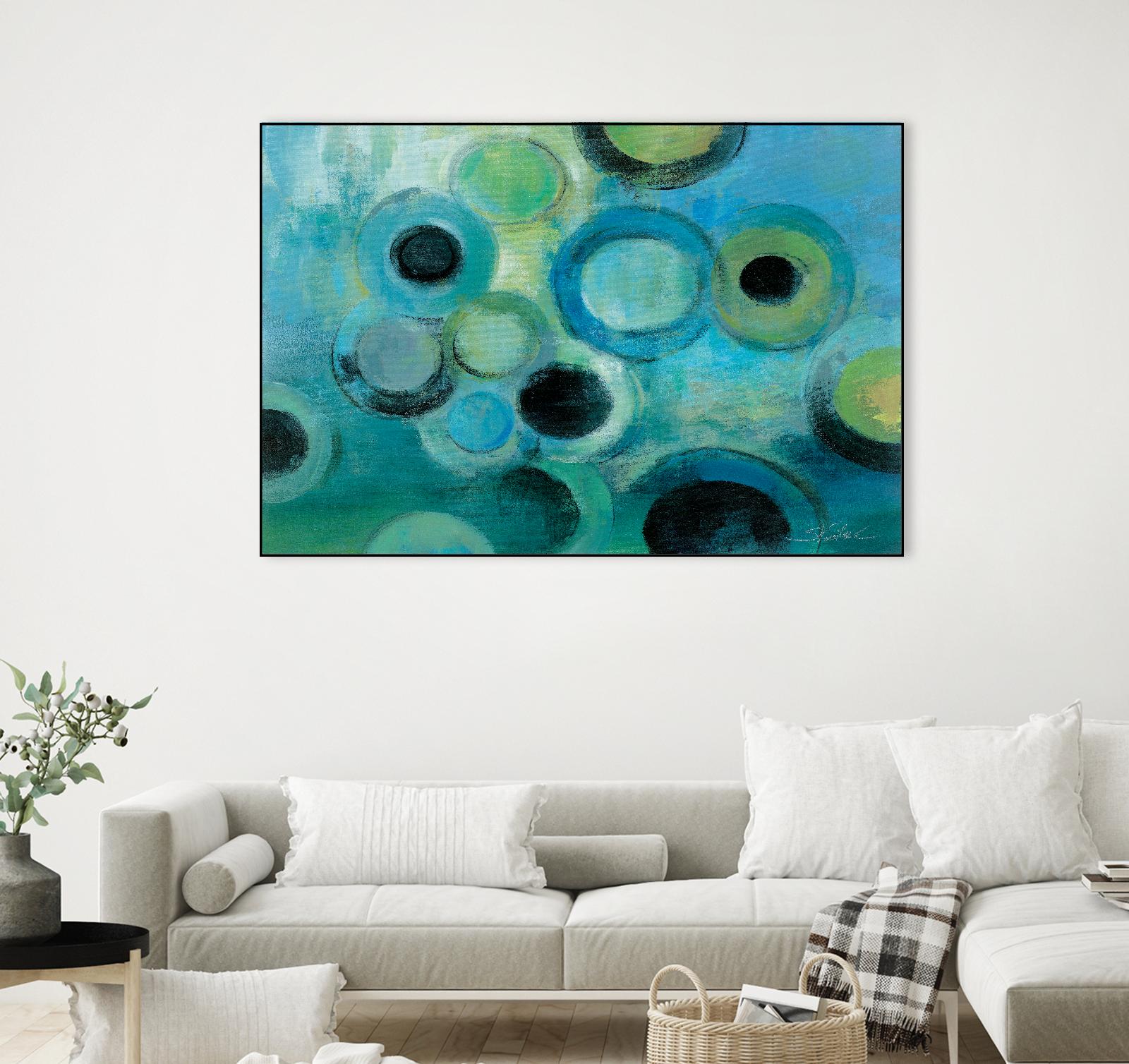 Pebbles on the Beach by Silvia Vassileva on GIANT ART - green abstract