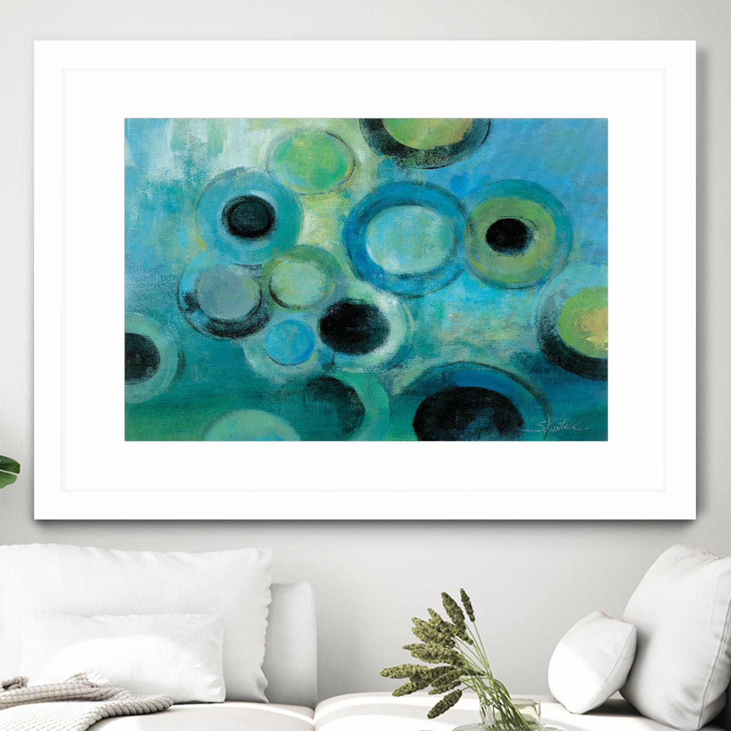 Pebbles on the Beach by Silvia Vassileva on GIANT ART - green abstract