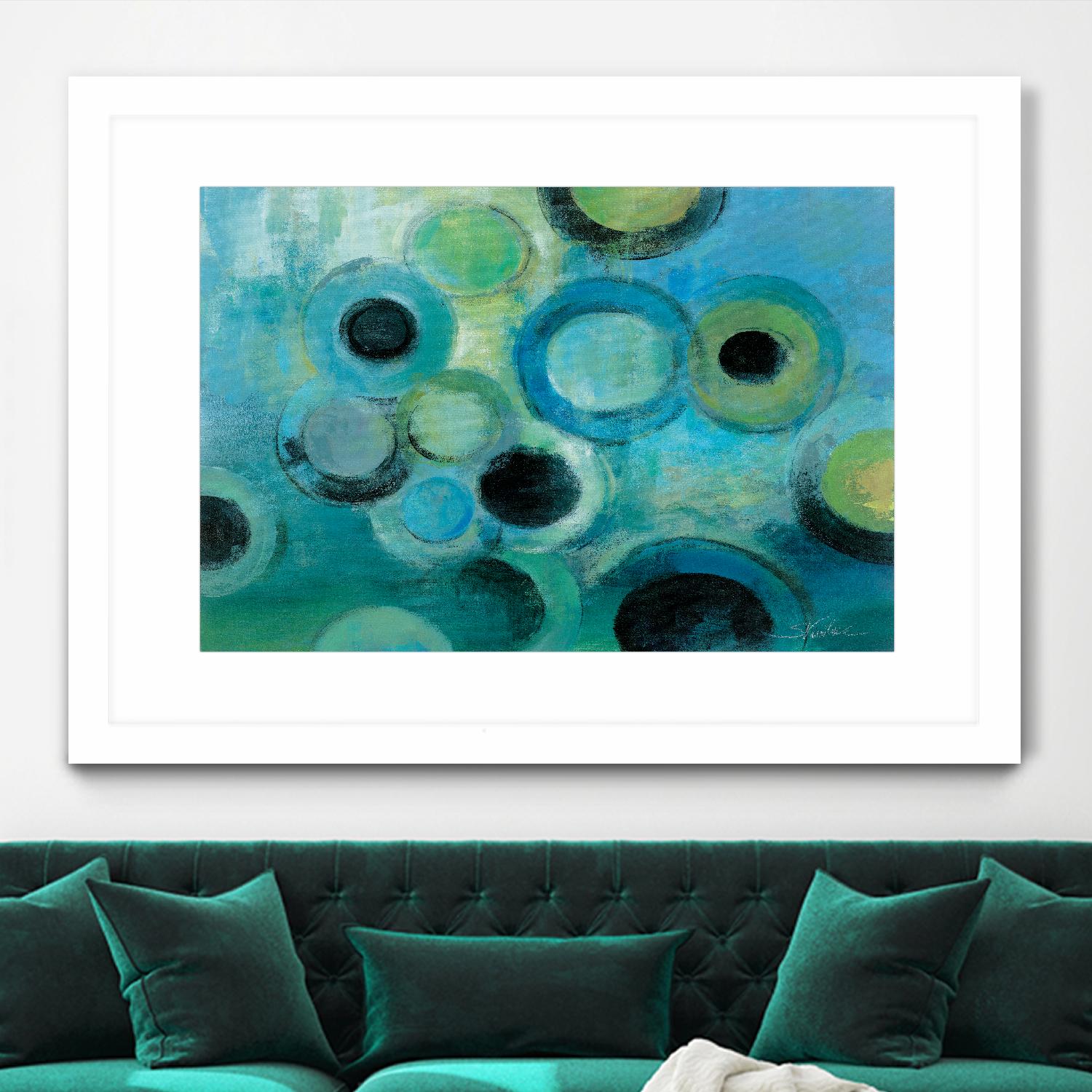 Pebbles on the Beach by Silvia Vassileva on GIANT ART - green abstract