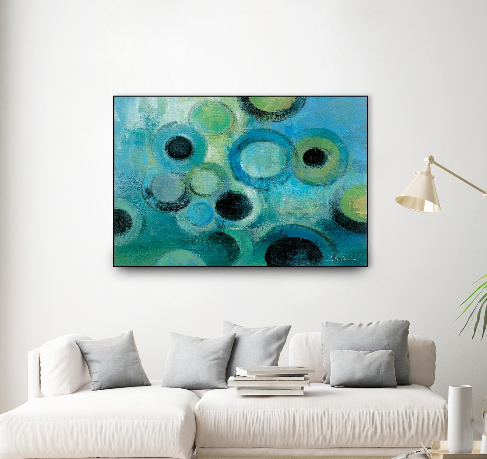 Pebbles on the Beach by Silvia Vassileva on GIANT ART - green abstract